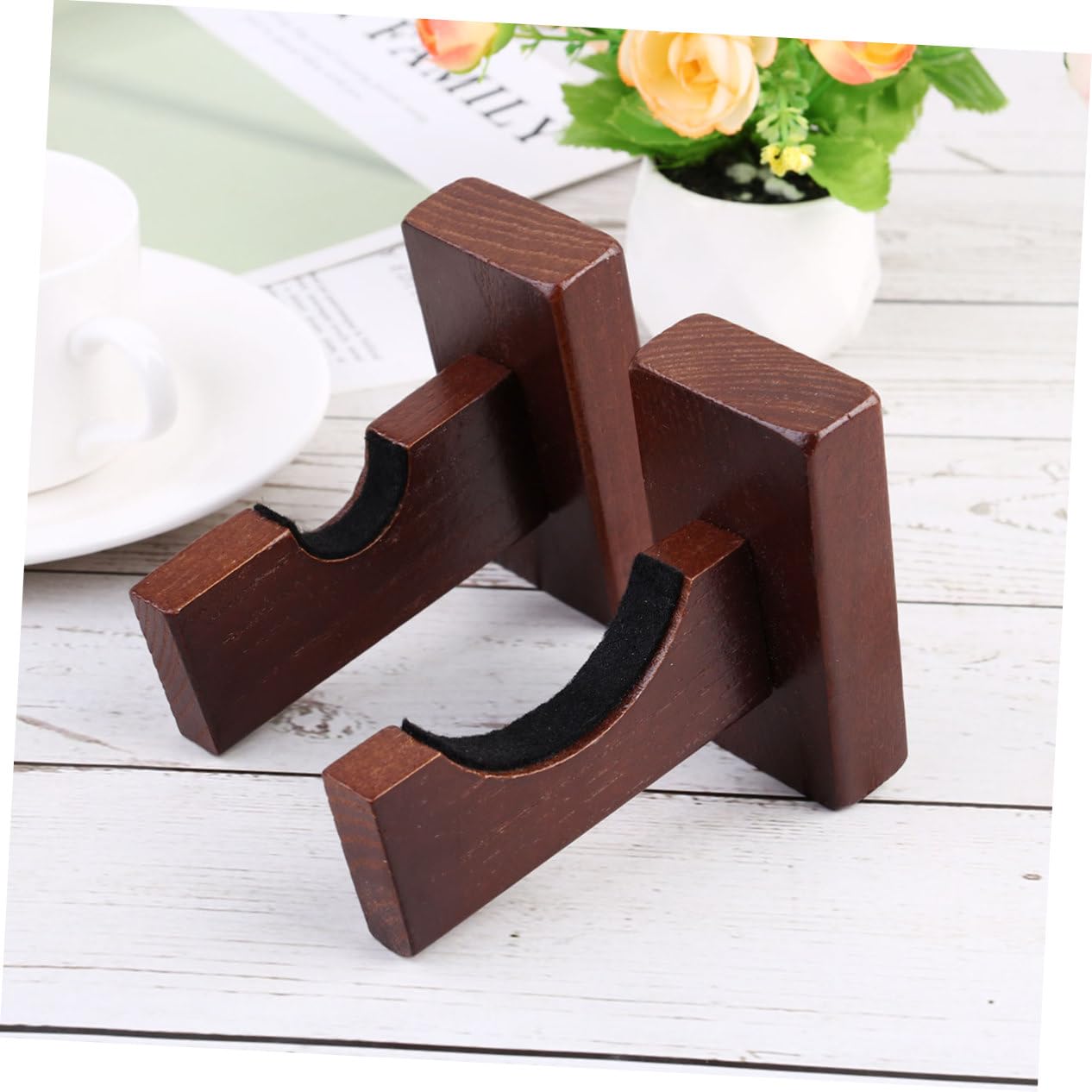 VICASKY Baseball Bat Display Case Wall Mounted Rack for Baseball Softball Hockey Stick Durable Design with Felt Liner for Brown Color