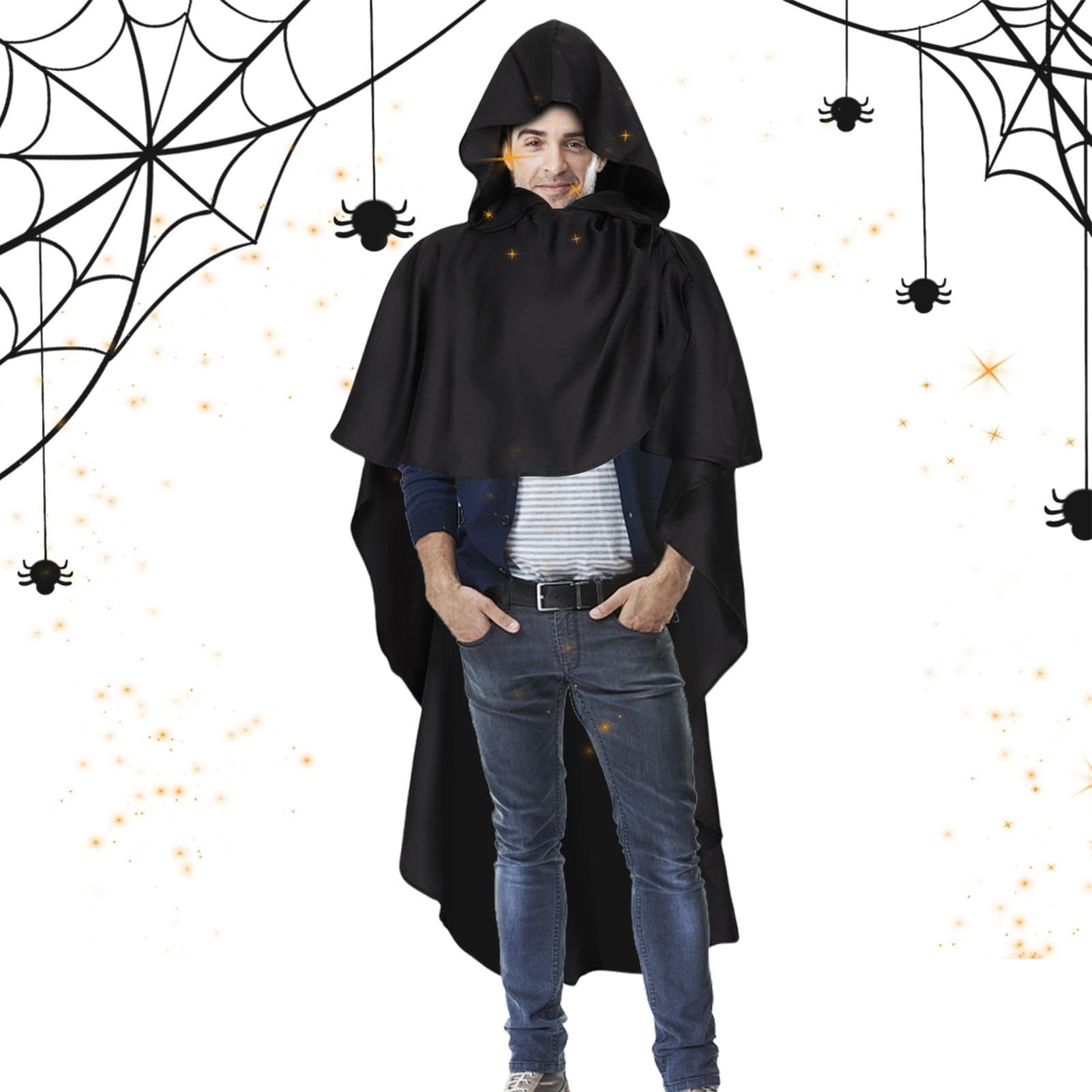 Capa con capucha para Halloween y Carnaval reutilizable unisex 8