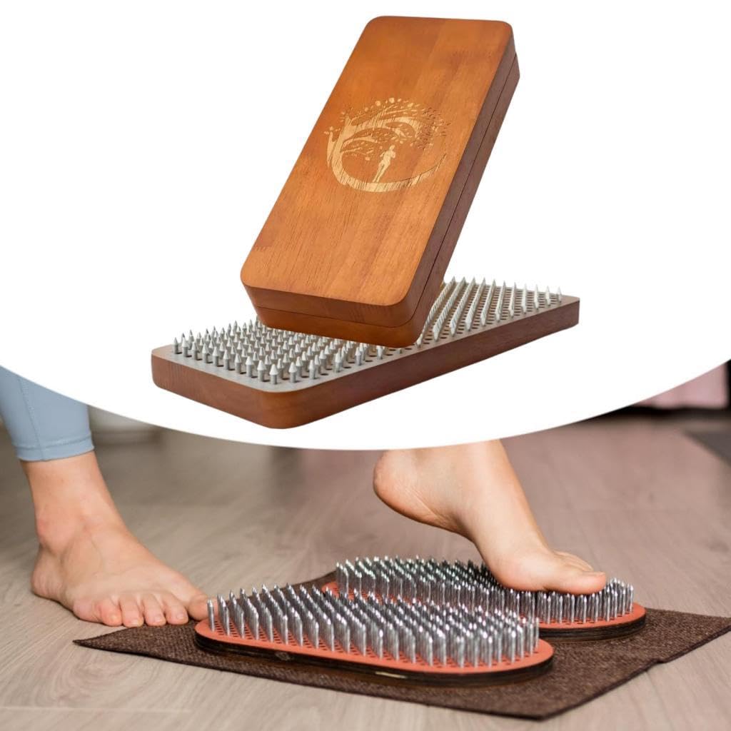 Lot de 2 Planches de avec Clous, faciles à Transporter, 32 x 13 x 4 cm, pour acupression et méditation