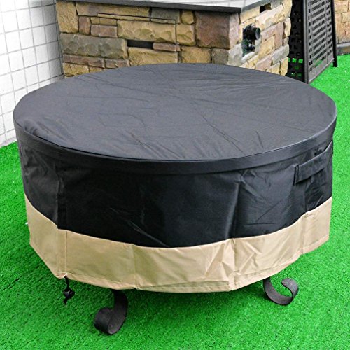 Onlyfire ?112cm Full Coverage Round Fire Pit Cover/Table Cover with