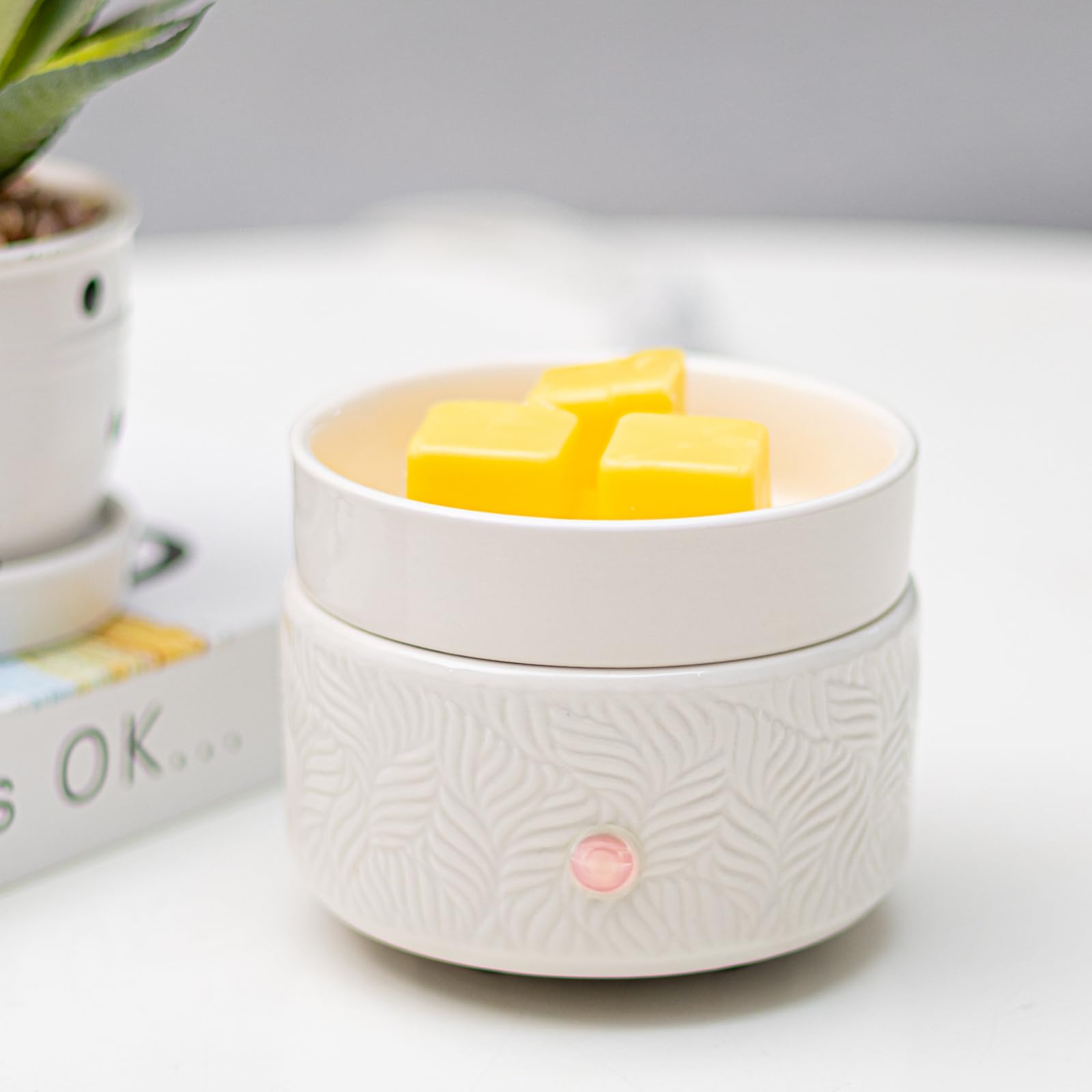 Dialan's Electric Wax Melts Candle Burner 3-in-1 Scented Candle Melter Ceramic Wax Melts Warmer Electric Fragrance Essential Oil Burner Aromatherapy Home Office Bedroom Gifts - Image 2
