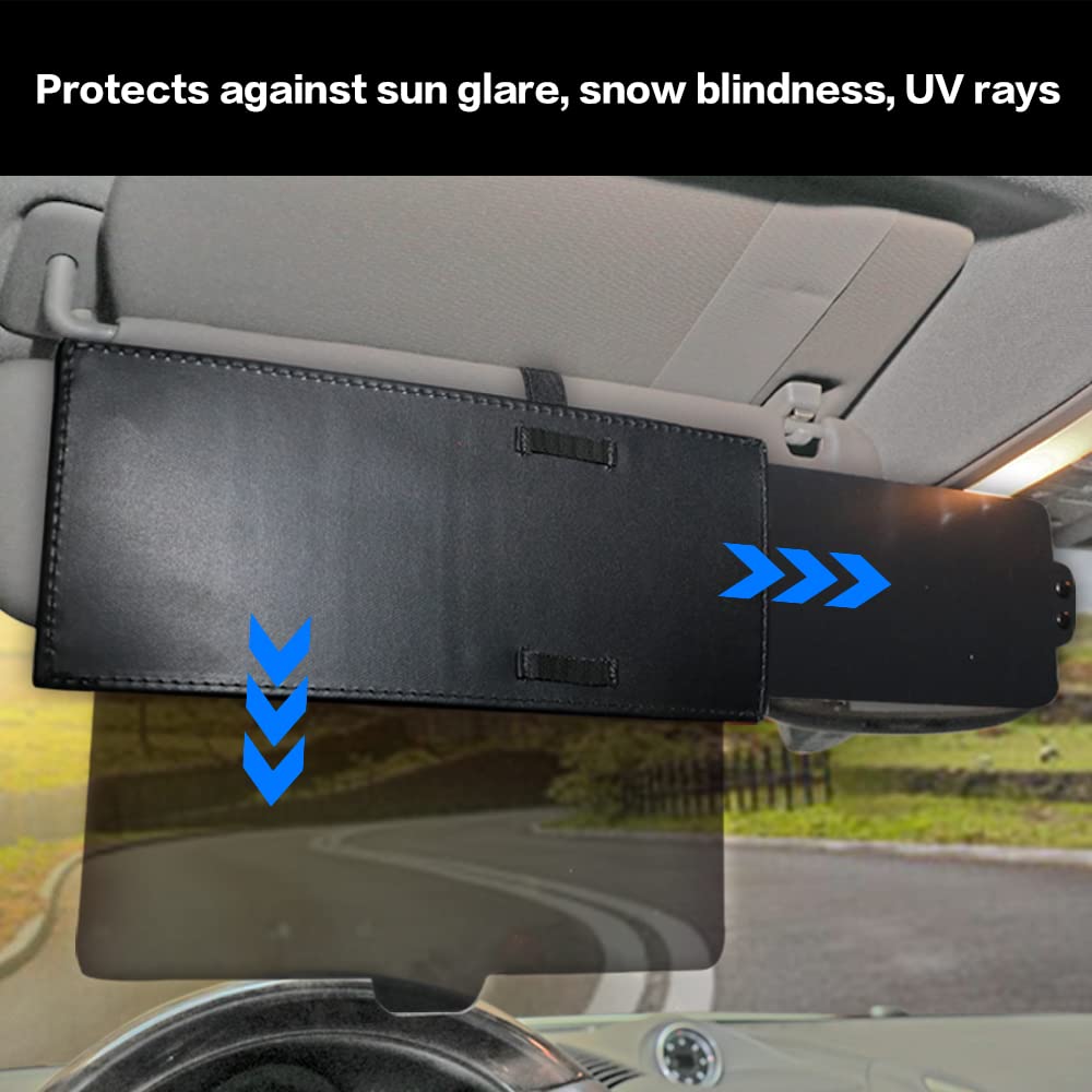 AutoVisierverlängerung, WindschutzscheibenSchutz und Seitenscheibenschutz, blendfreier Sonnenschutz für Vordersitzfahrer oder Beifahrer, schützt vor Sonnenblendung, Schneeroldheit,