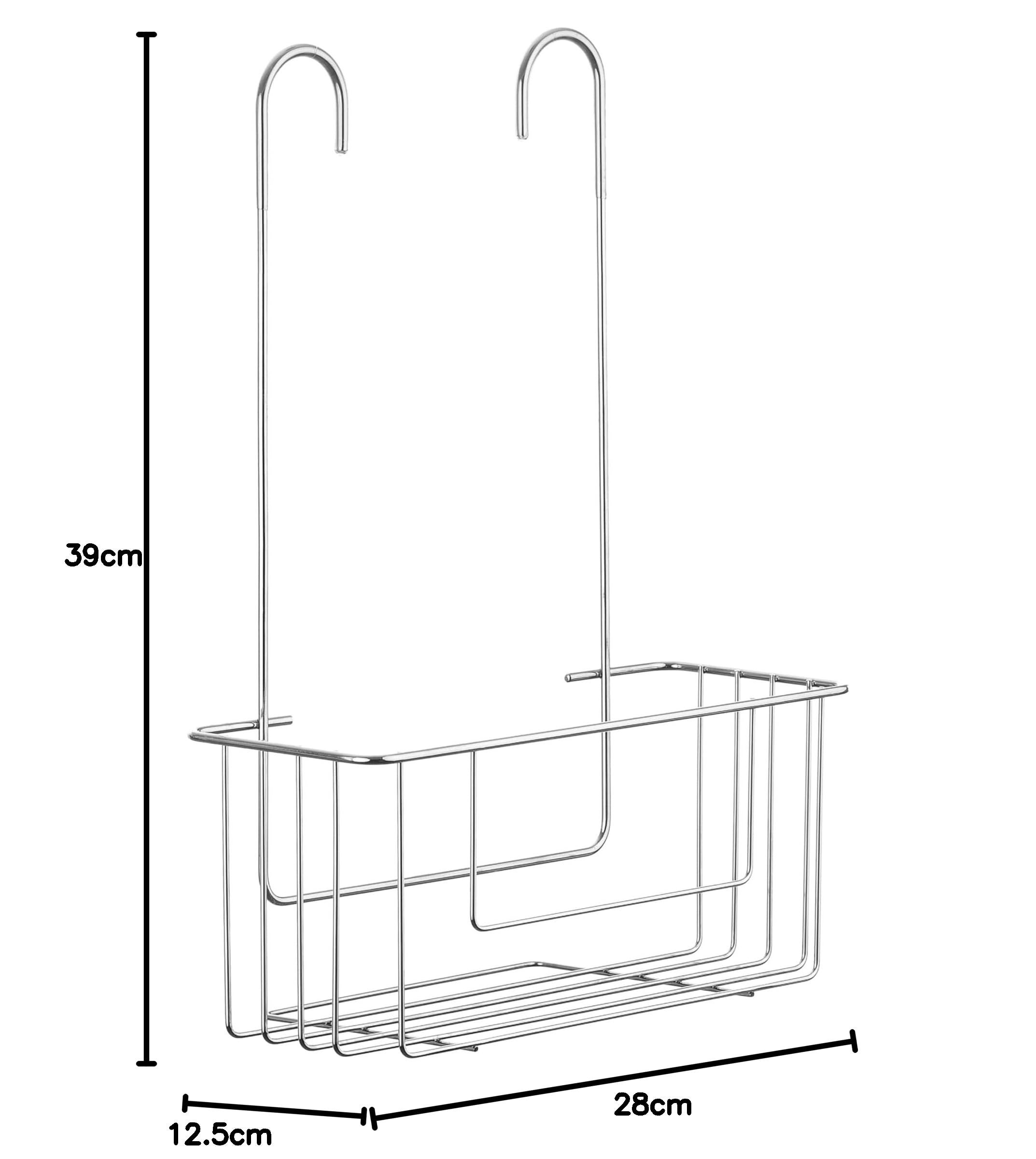 TATAY Porta Sapone per Doccia Appendino Doccia 100% Inossidabile | Resiste Umidità e Corrosione | Installazione Facile Senza Fori | Design Moderno | Pulizia Facile | 28 x 12,5 x 39 cm – Metallo