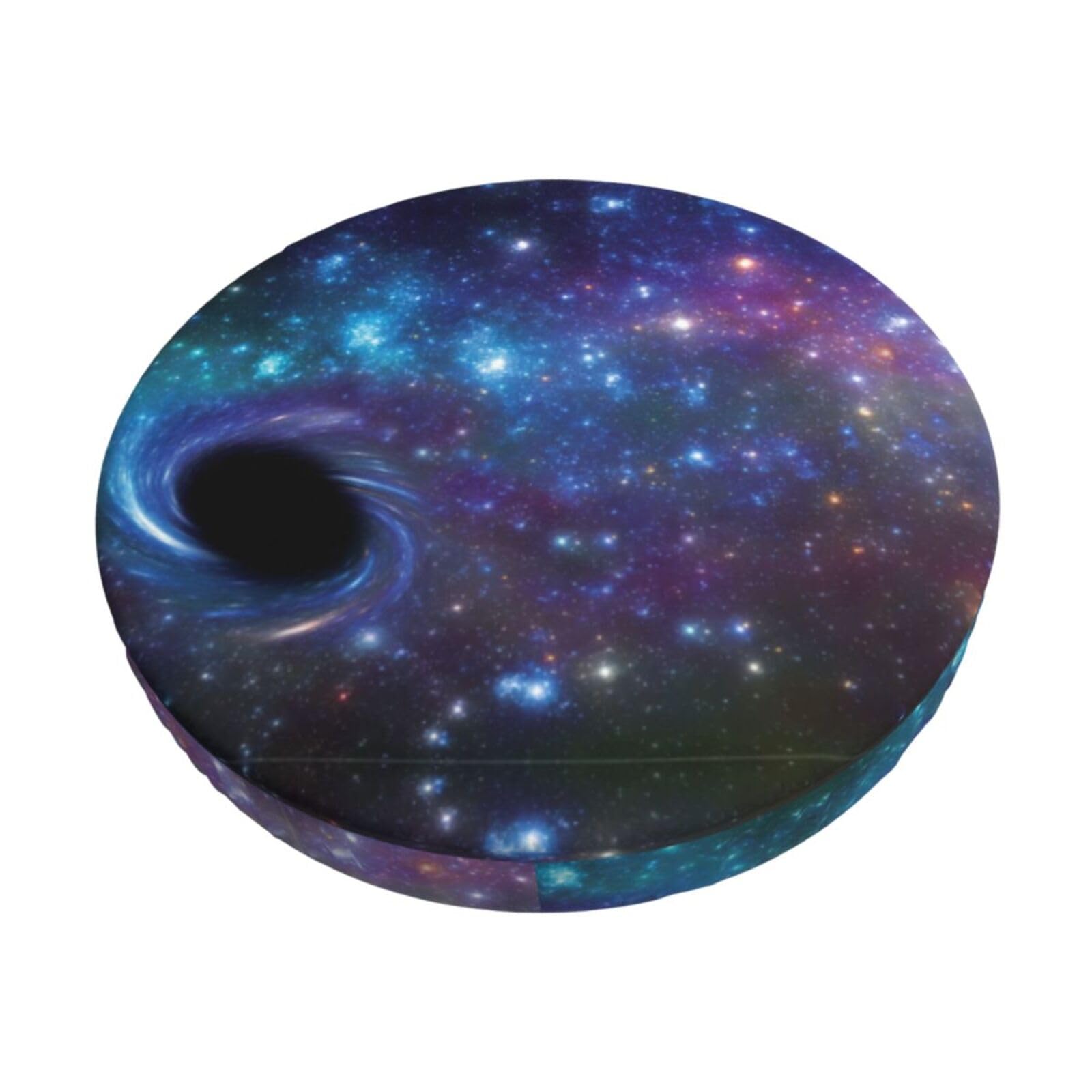 ACVnbm Galaxy Print Round Bar Chair Cushion Cover, Elastic Chair Protector For Kitchen Bar Dining
