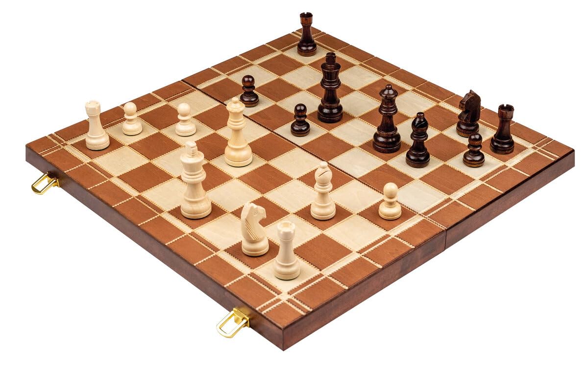 Philos 2510 - Schach-Backgammon-Dame-Set, Feld 40 mm, Königshöhe 78 mm