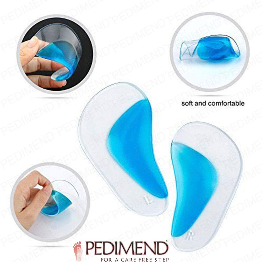 Pedimendtm 3 paia ortopediche inserti per archi caduti | arco pronazione supporti per piedi piatti | silica gel Foot Pad cuscino | soletta Ortottiche neuroma di Morton ammortizzatore