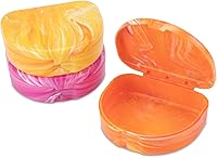 Vista 21 de Practicon Estuches de retención de mármol, funda de alineador de ortodoncia, soporte para protector bucal (paquete de 3) océano