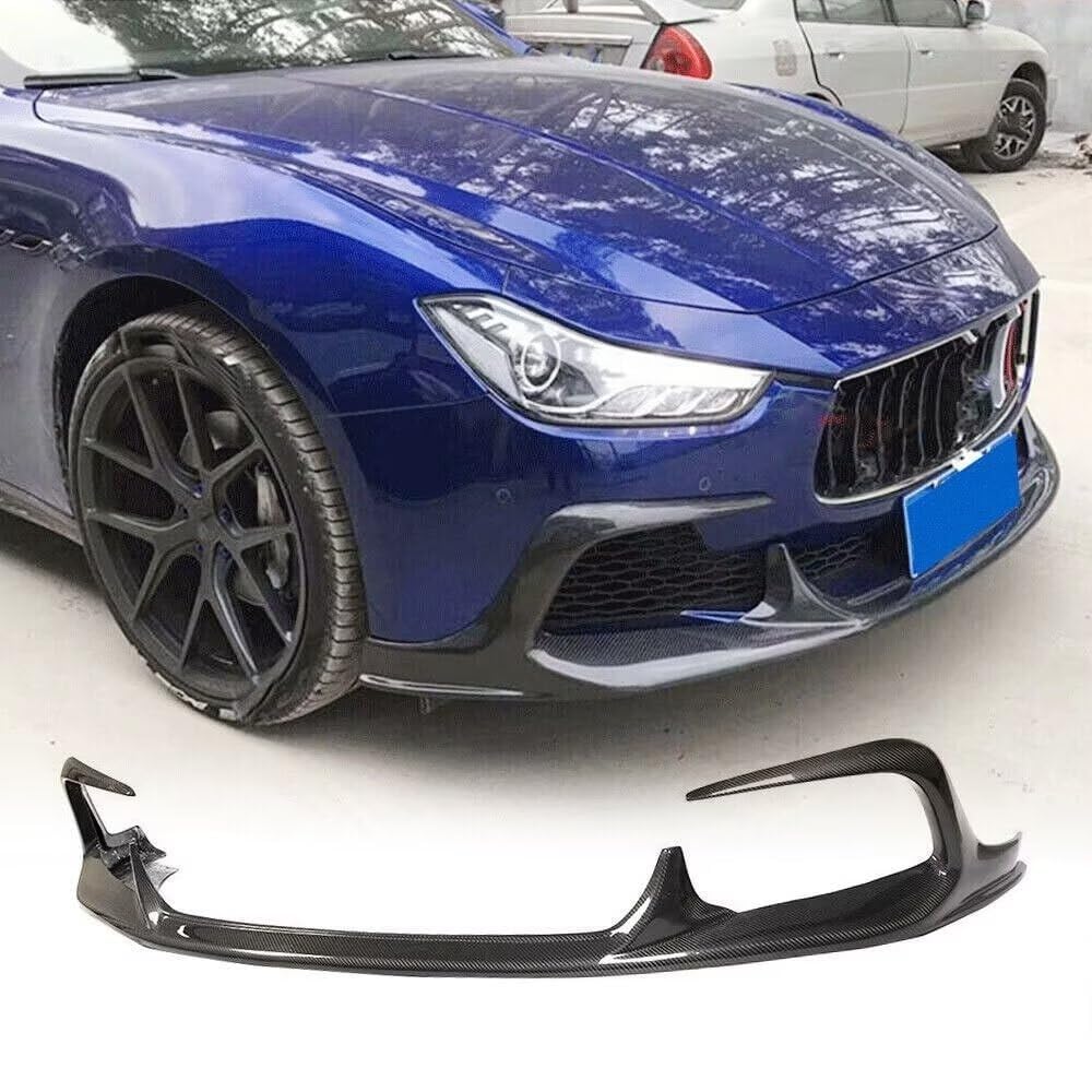 LUISAS Auto Paraurti Anteriore Splitter Lip Body Kit Spoiler Diffusore per Maserati Ghibli Sedan 2014 2015 2016 2017,Accessori Auto Spoiler Frontali Auto
