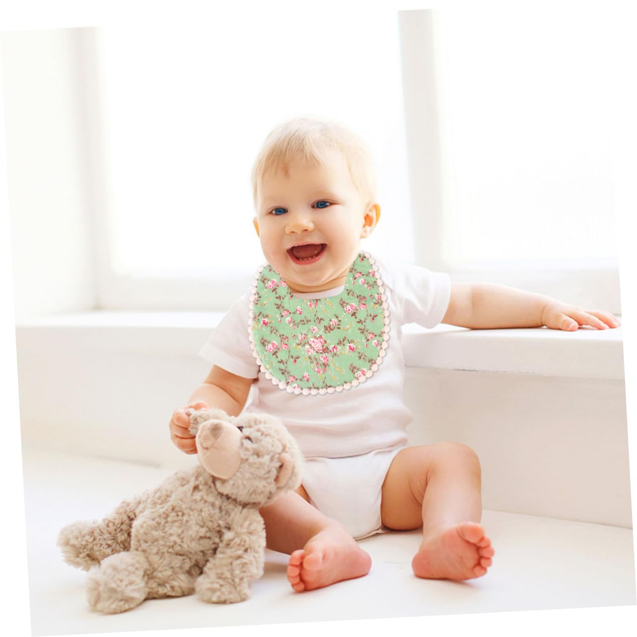 Abaodam 6pezzi Bavaglini Lavabili Per Impermeabili e Assorbenti Per e Svezzamento Design Unisex e Resistente