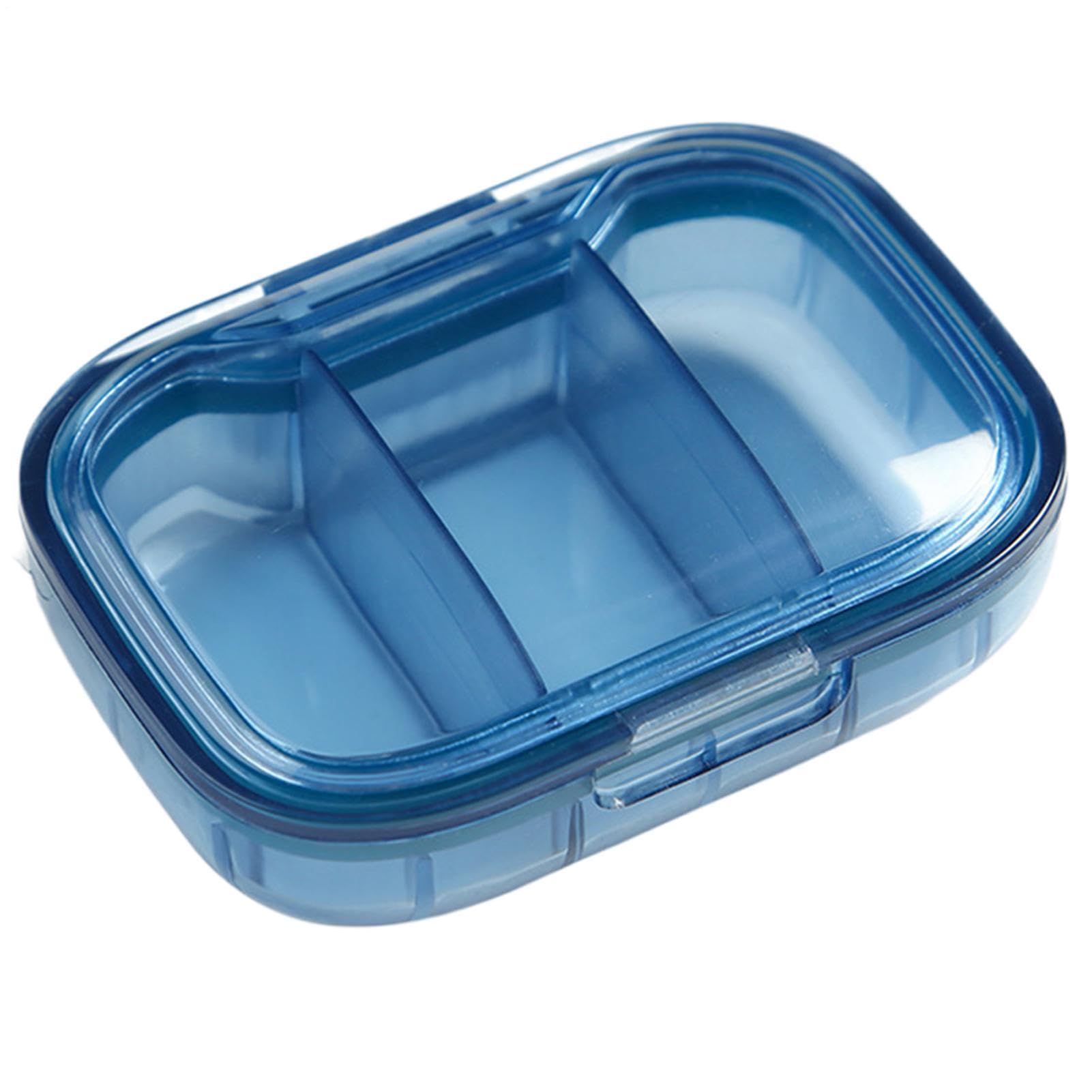 Portapillole Da Viaggio Trasparente - Organizer Portatile A 3 Scomparti, Design Con Chiusura A Scatto Sicura, Spazio Quotidiano Compatto | Contenitore Estetico Per Pillole Per Vitamine, Integ