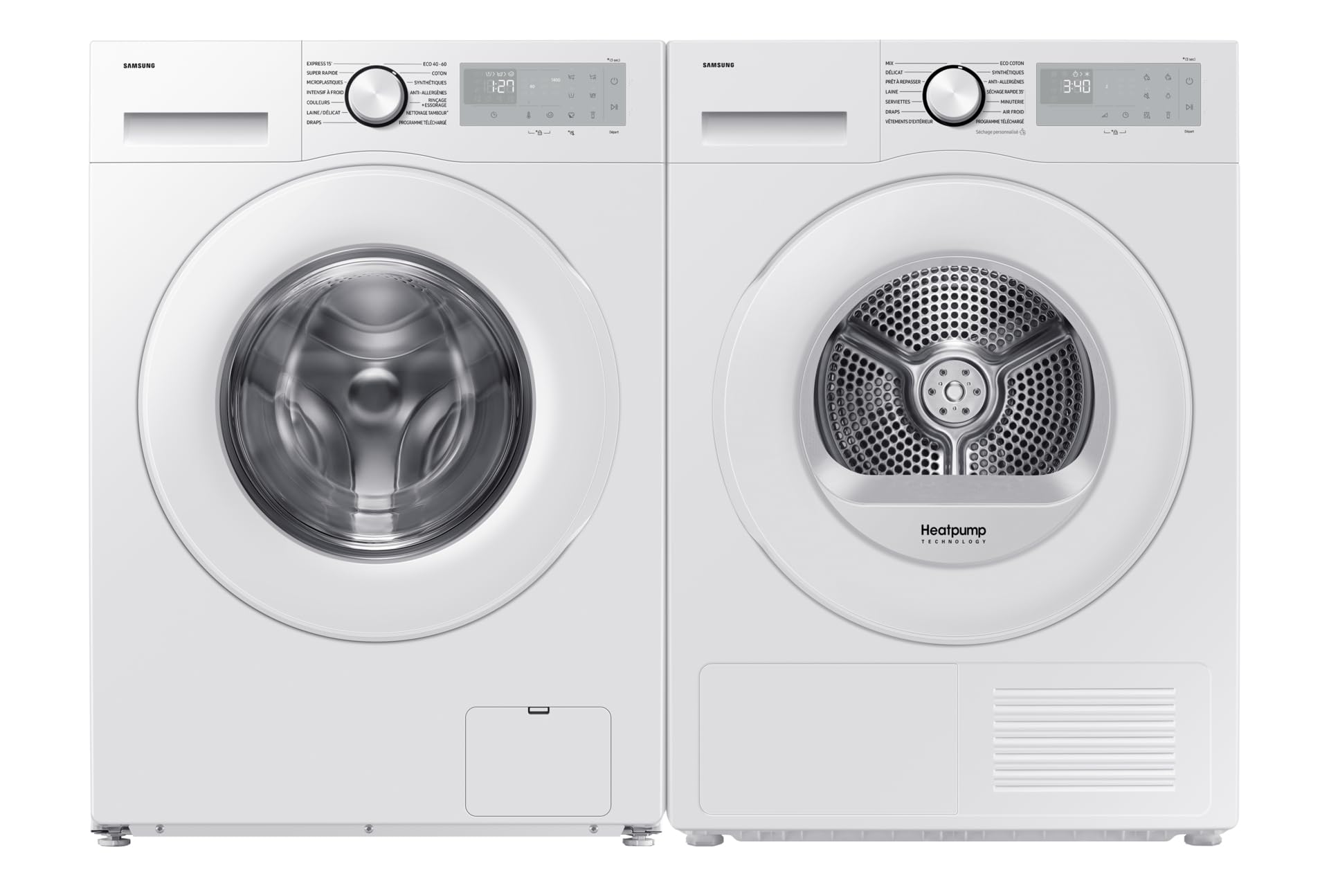 SAMSUNG DV90DG52A0THEF Wäschetrockner Wärmepumpe / Optimal Dry / 9 kg - Klasse C Weiß