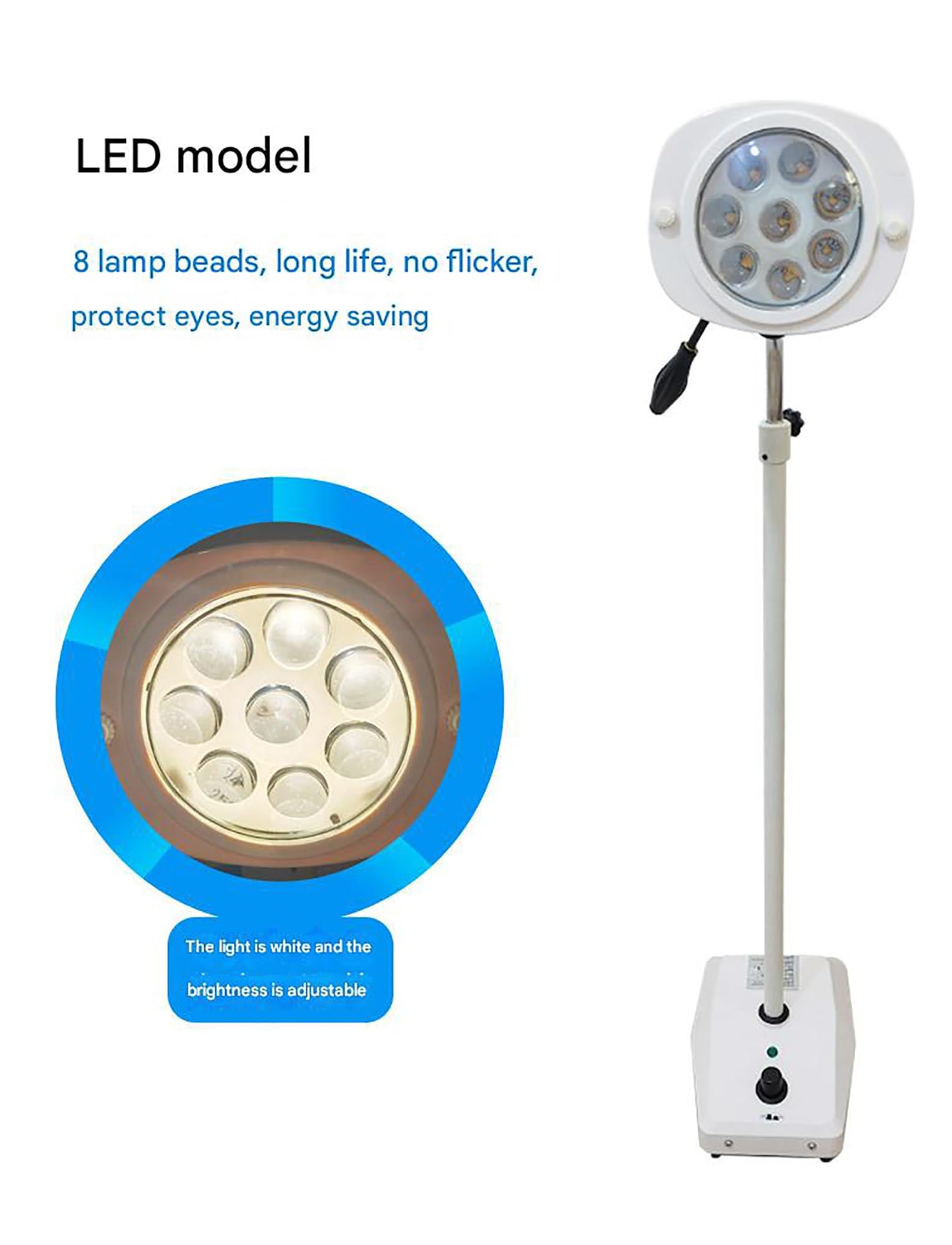 Lampada for visita chirurgica multiforo mobile Lampada for visita ginecologica medica da pavimento adatta for ambulatori, odontoiatria, reparto otorinolaringoiatria