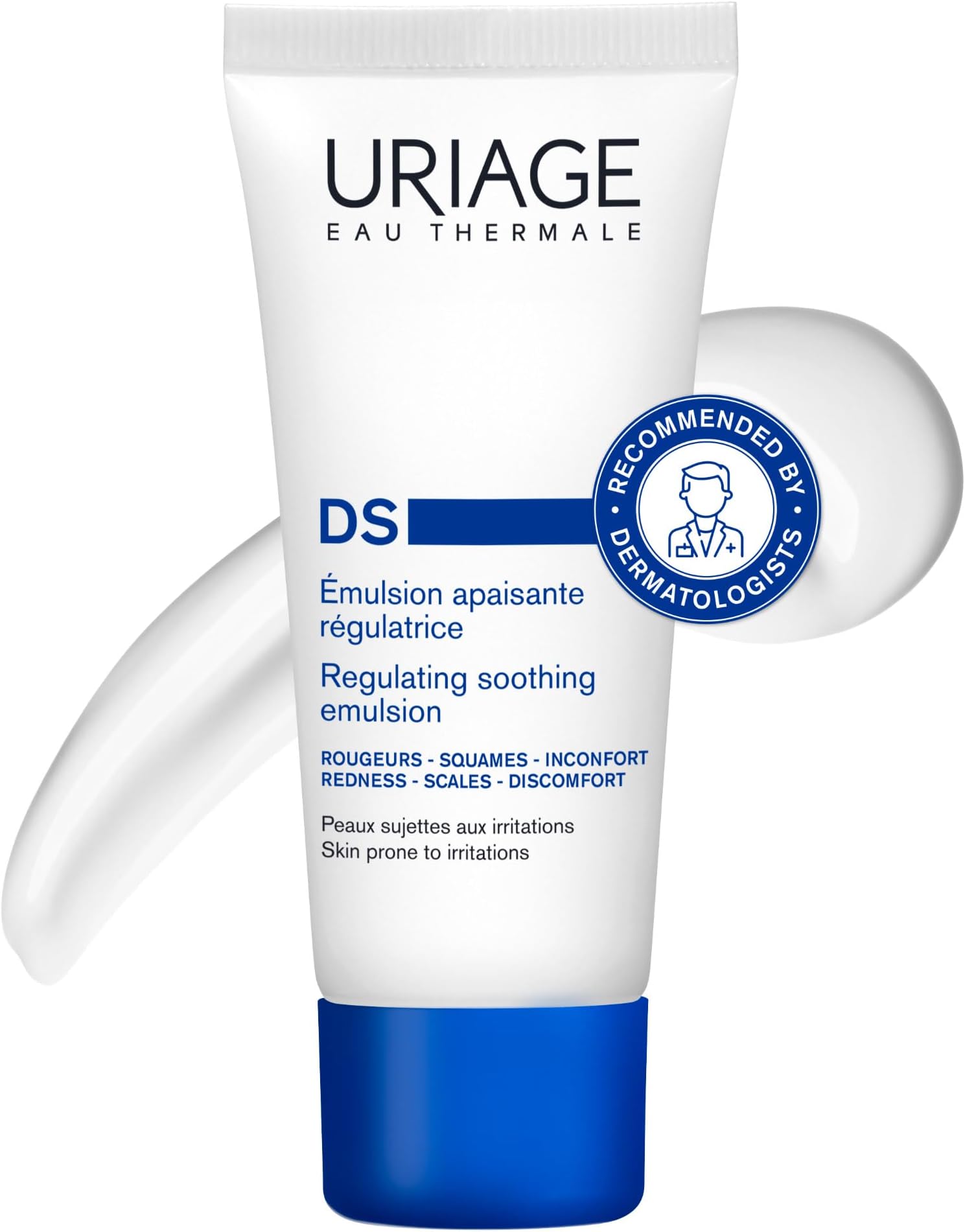 – Uriage DS Regulating Soothing Face, Body & Hair Emulsion 40ml - Reduces Scales, Irritations, Purifies & Limits Recurrence - Light Moisturizing Emulsion With Glycerin & Shea Butter - Fragrance-Free