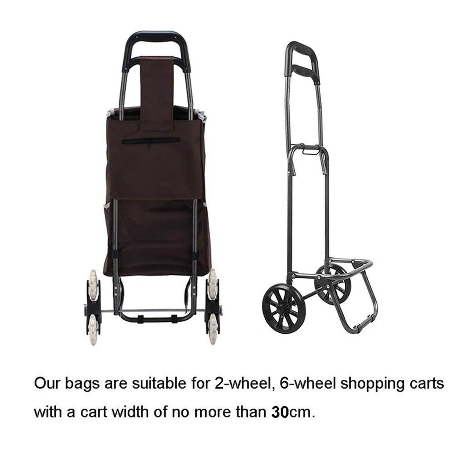 Bolsas para carrito de la compra de 40 L, bolsa de repuesto Oxford impermeable para carritos de comestibles, organizador de almacenamiento multifuncional para uso diario y accesorio de compra versátil