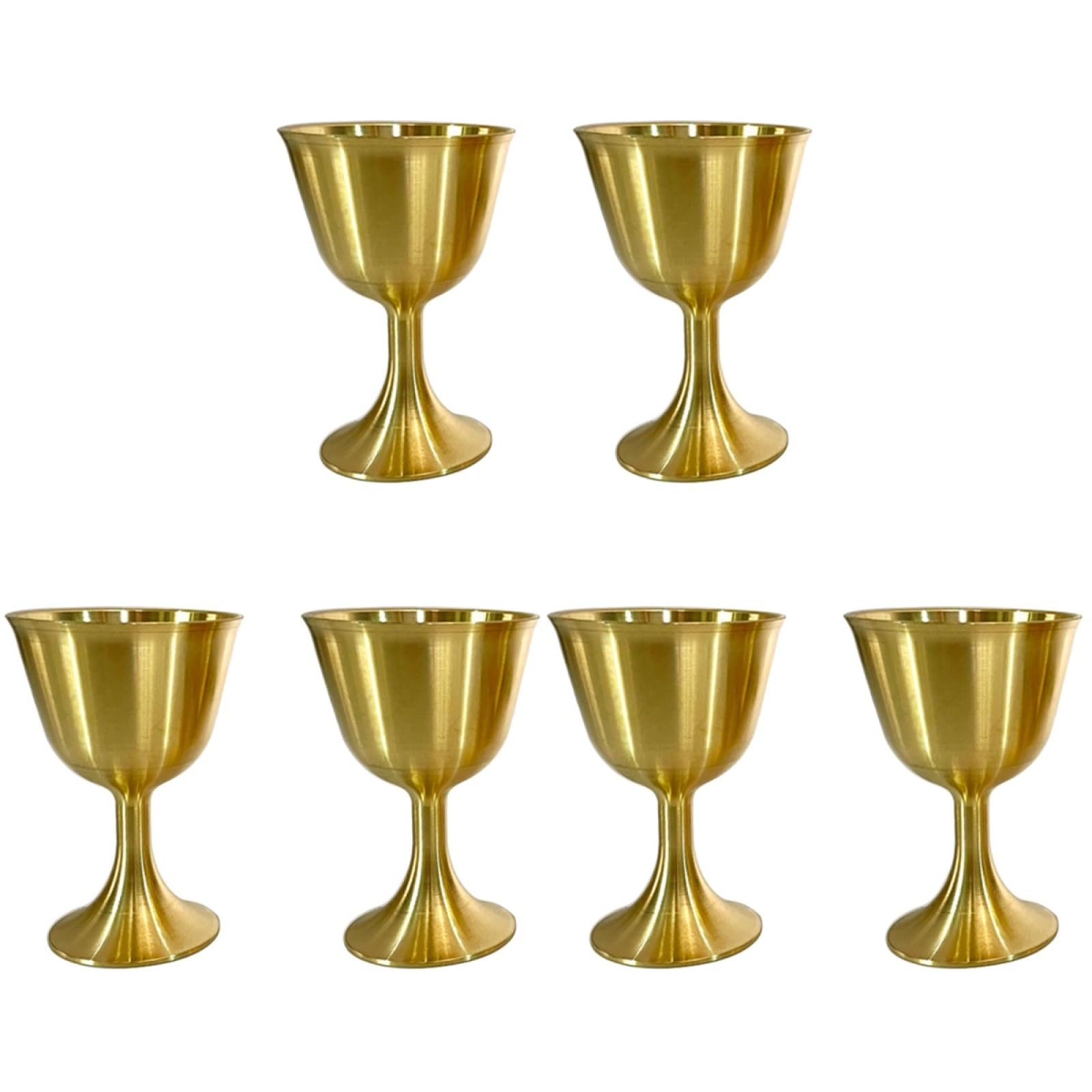 Whiskey Glasses Whiskey Glasses Terrarium Decor 6 Pcs Chalice Cup brass chalice cup brass chalice goblet brass wine goblet Brass Martini Glasses Vintage Decor Vintage Decor