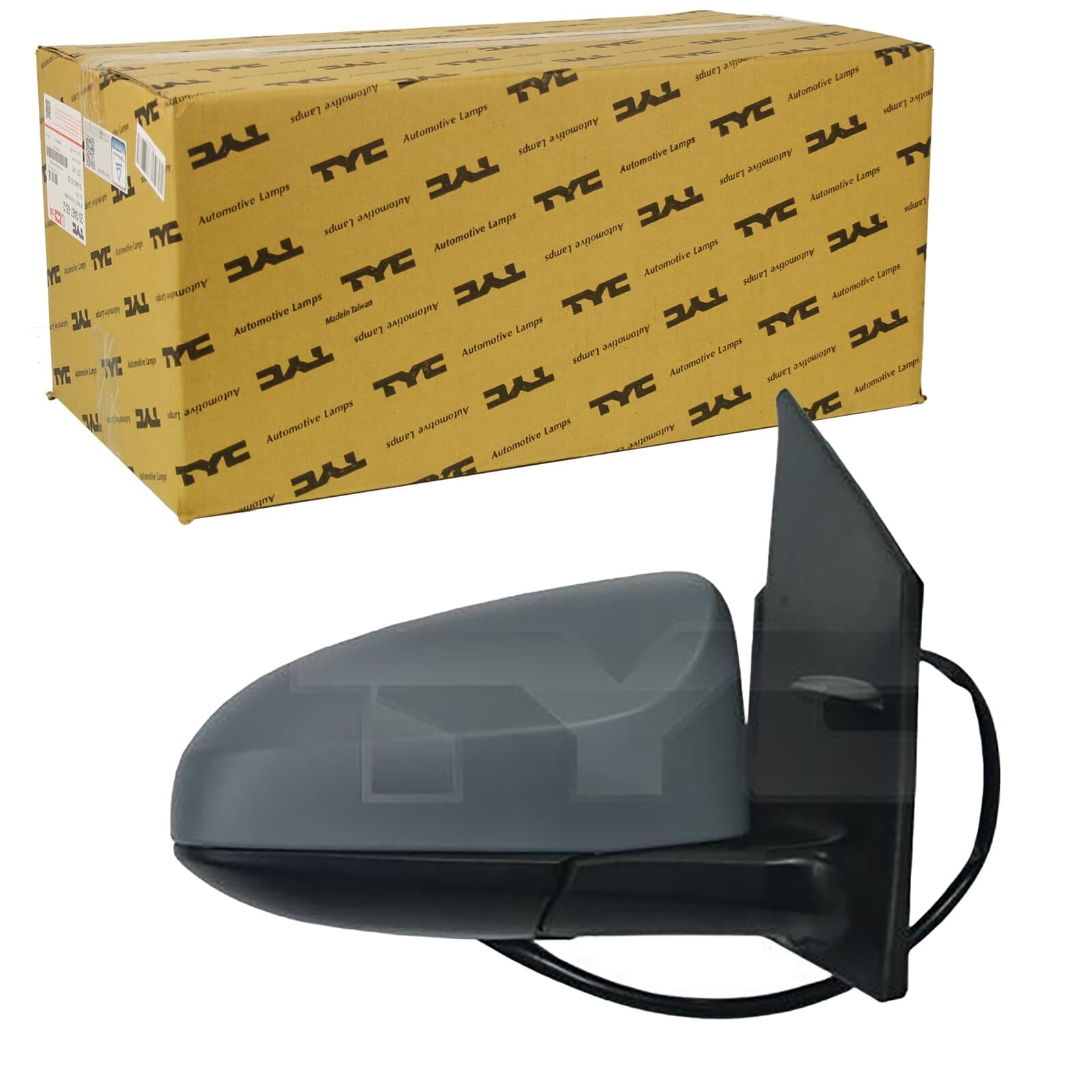 TYC 336-0128 Espejo retrovisor para ajuste elect. espejo convexo calefactable izquierda Compatible con TOYOTA AYGO PAB4, KGB4, CITROËN C1 II PA, PS, PEUGEOT 108