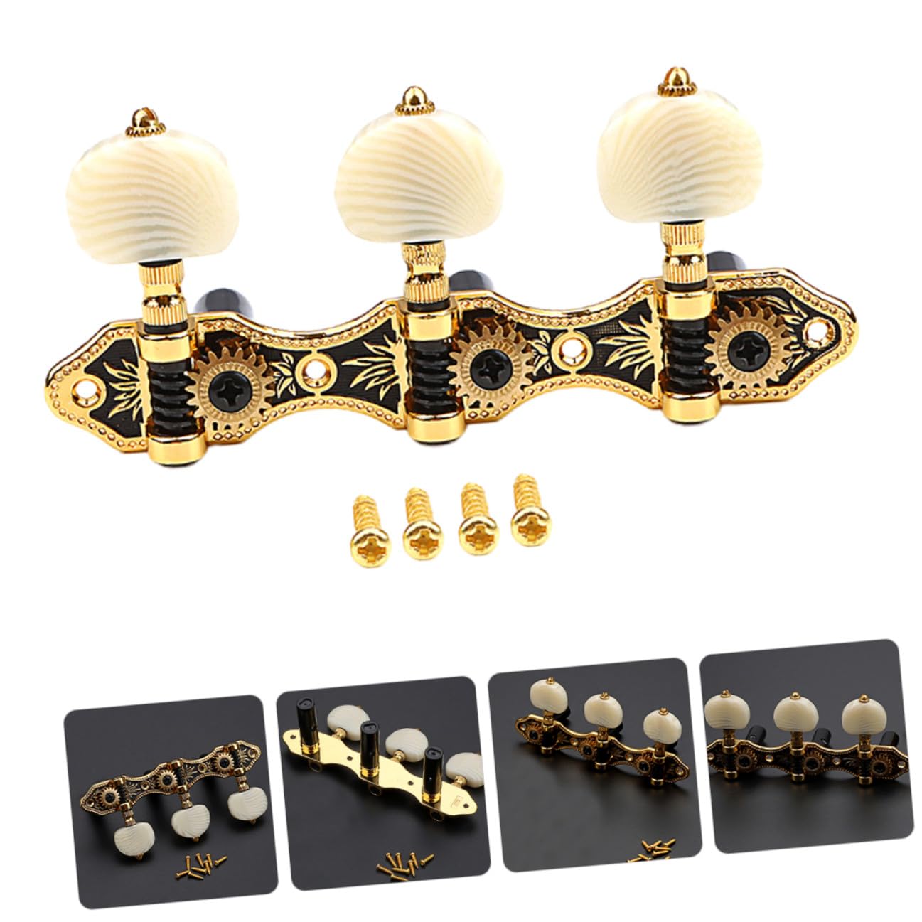 Goldfarbene Klassische Gitarrenstimmwirbel Präzise und Langlebige Gitarren-stimmmechaniken Kompatibel mit Akustischen und Elektrischen Gitarren Einfach zu Bedienen für Gitarristen