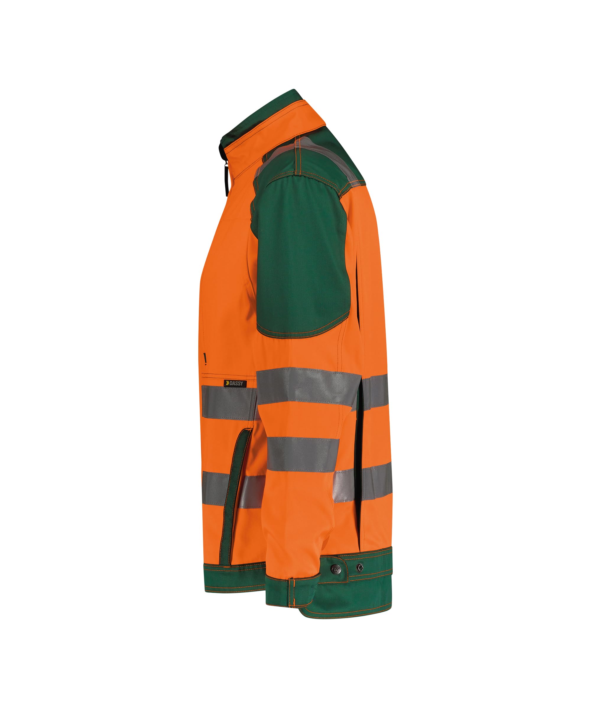 Orlando - Chaqueta de trabajo de protección de advertencia tamaños 3 x l, color leuchtorange/grün, tamaño 3XL
