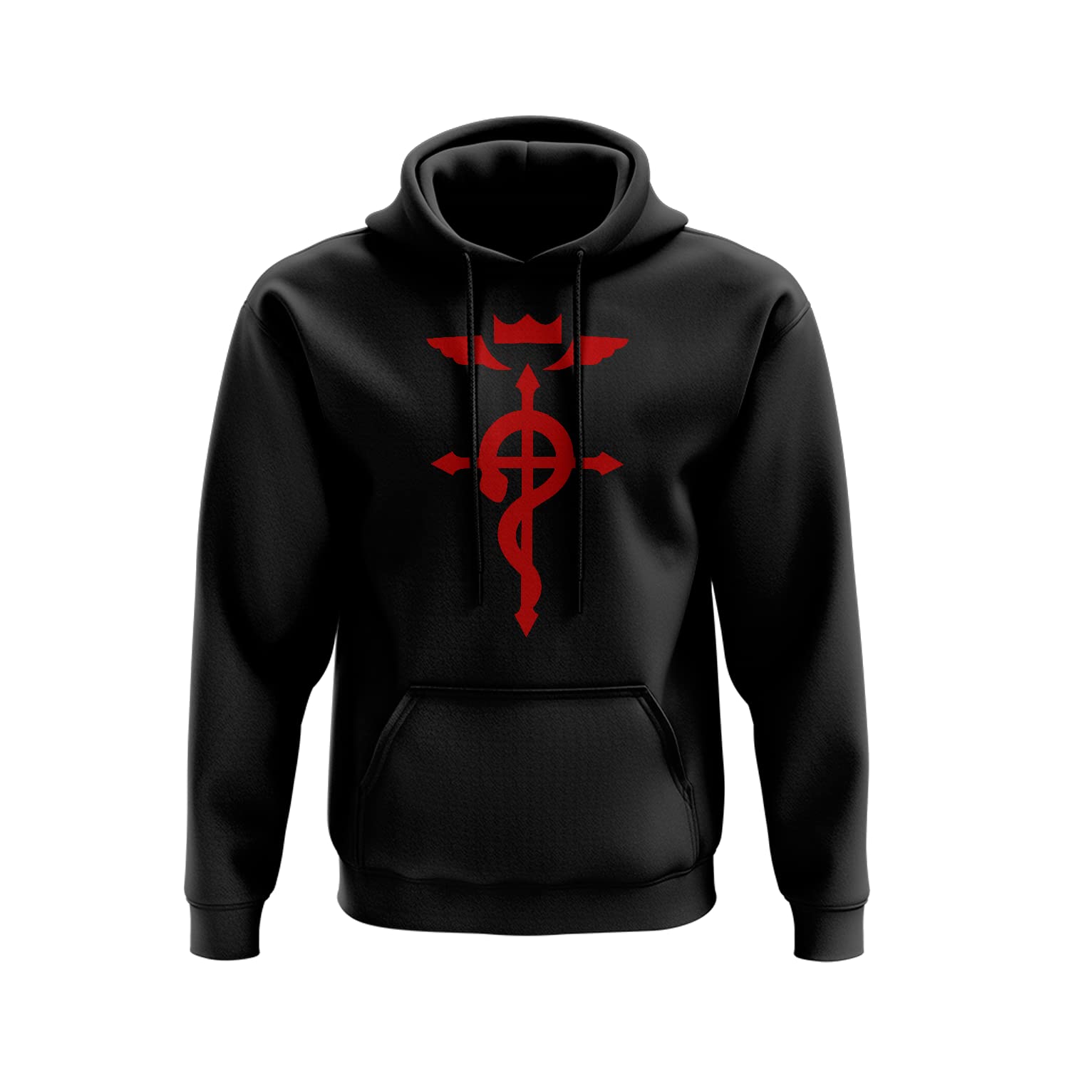 Fullmetal Alchemist Ouroboros Hoodie Anime Manga Japanese Japan TV Show Transmutation Alchemy Science Suit of Armor Jumper Sweatshirt Present Gift Cotton Polyester (Medium, Black)