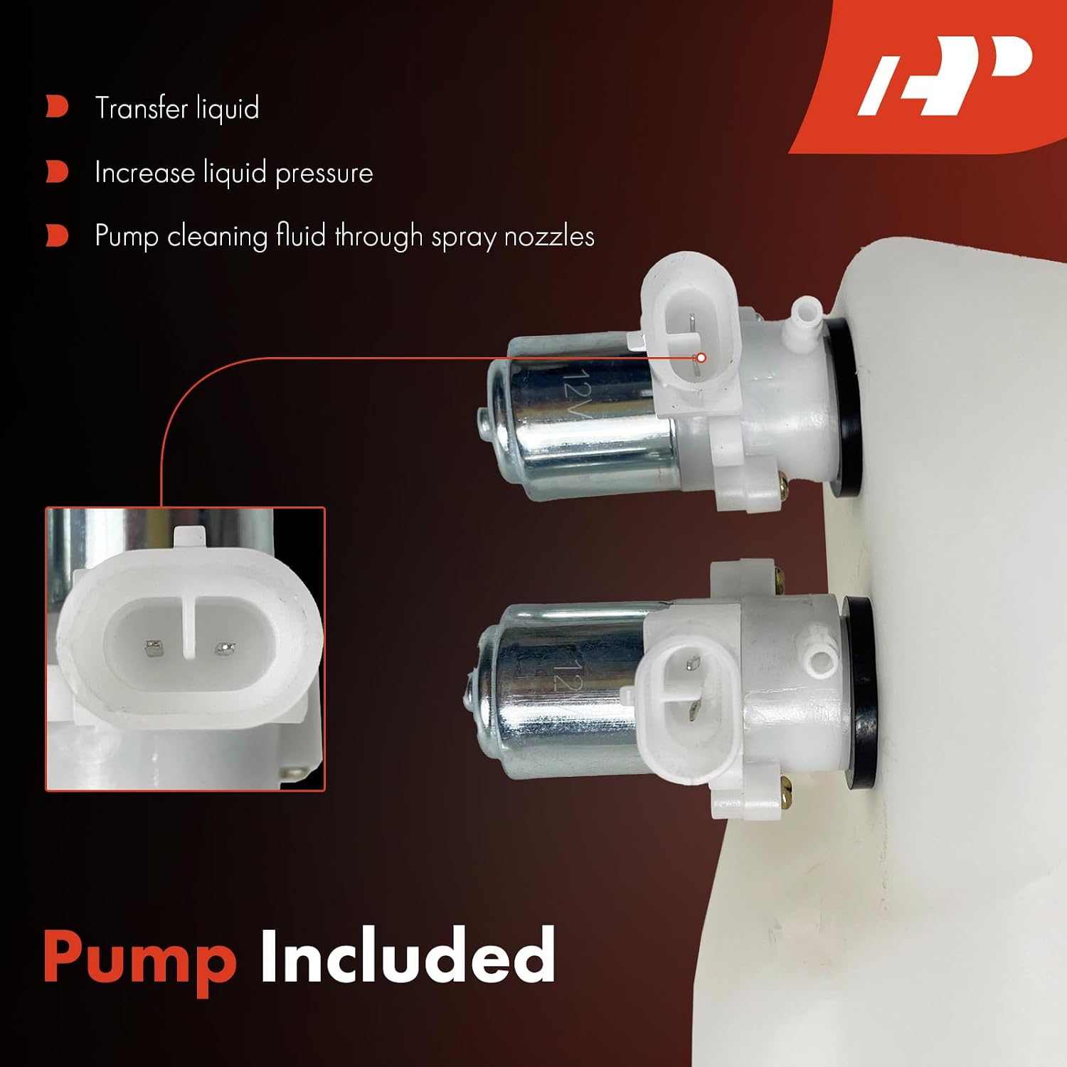 A-Premium Windshield Washer Reservoir Compatible with Select Jeep Models - TJ Series Wrangler 2003 2004 2005 2006, with (Washer Pump/Cap/Hose) - Replace# 5096345AAPFM