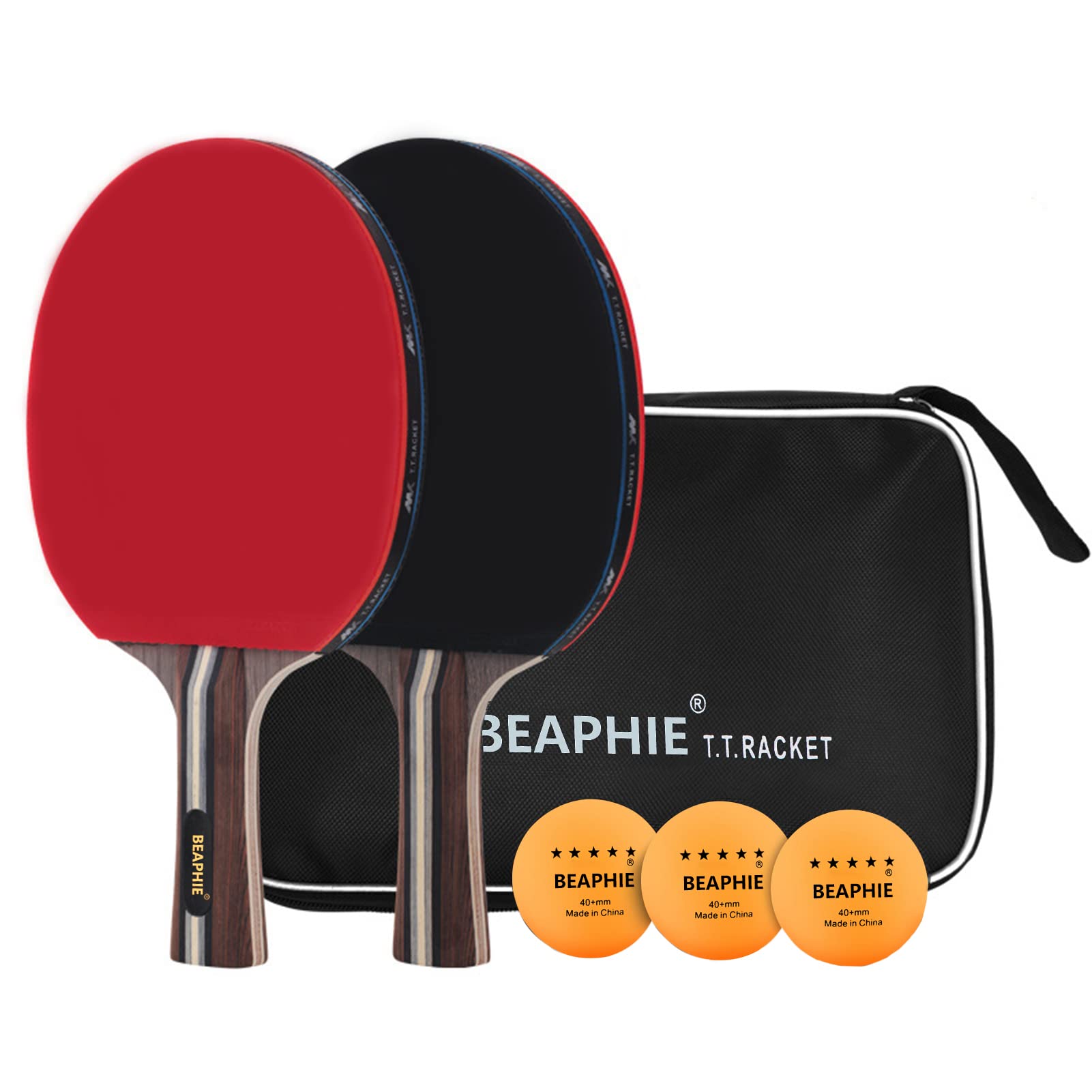Buy BEAPHIE Professional 5Star Table Tennis Racquet Set of 2, Highend 5Star Ping Pong Paddle