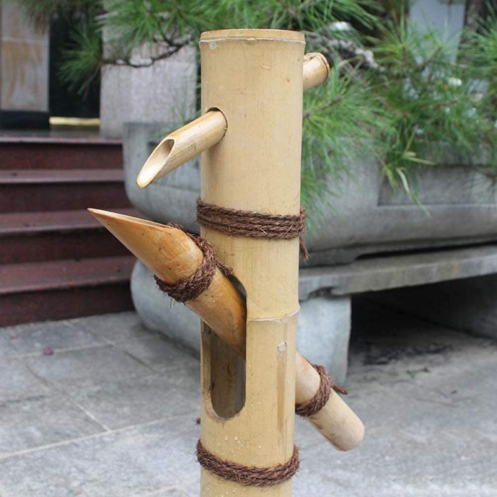 Fontana da Esterno Fatta a Mano, Pompa in bambù, Statua, Decorazione d'interni, Cascata da Giardino, Cascata d'Acqua, Giochi da Esterno in bambù. Ornamenti, Decorazioni.