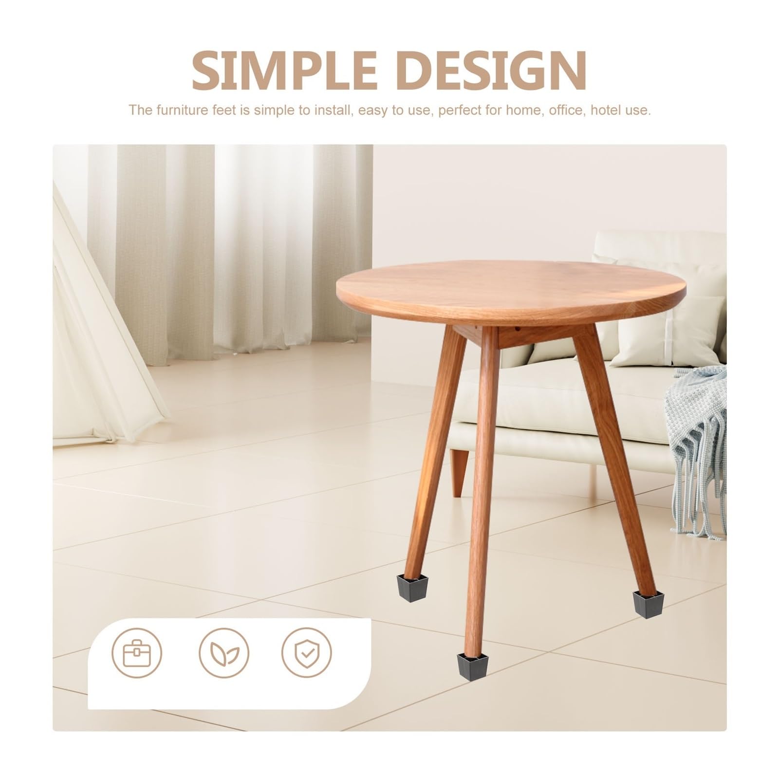 Elevadores de Muebles 4 Piezas de Patas Elevadoras Mesa, sofá, Repuesto, Metal