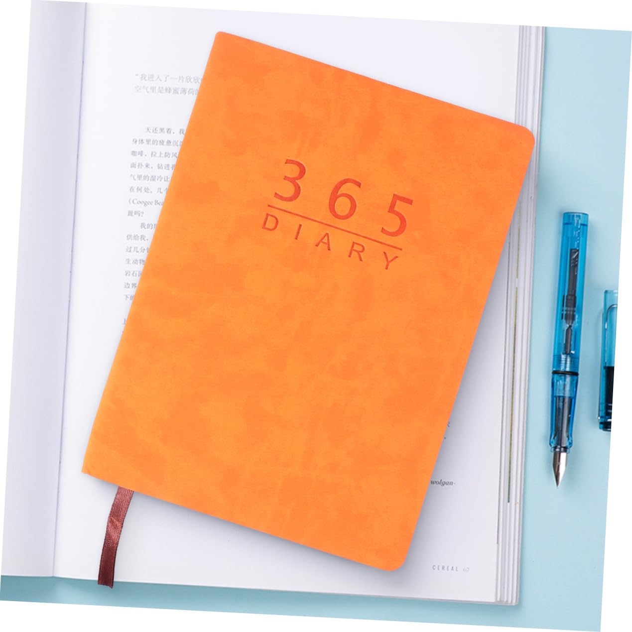 STOBOK 3 Pz taccuini diario a5 - Notebook giornaliero calendario cancellabile a secco Taccuino dell'agenda settimanale ufficio materiale scolastico cancelleria per studenti Orange