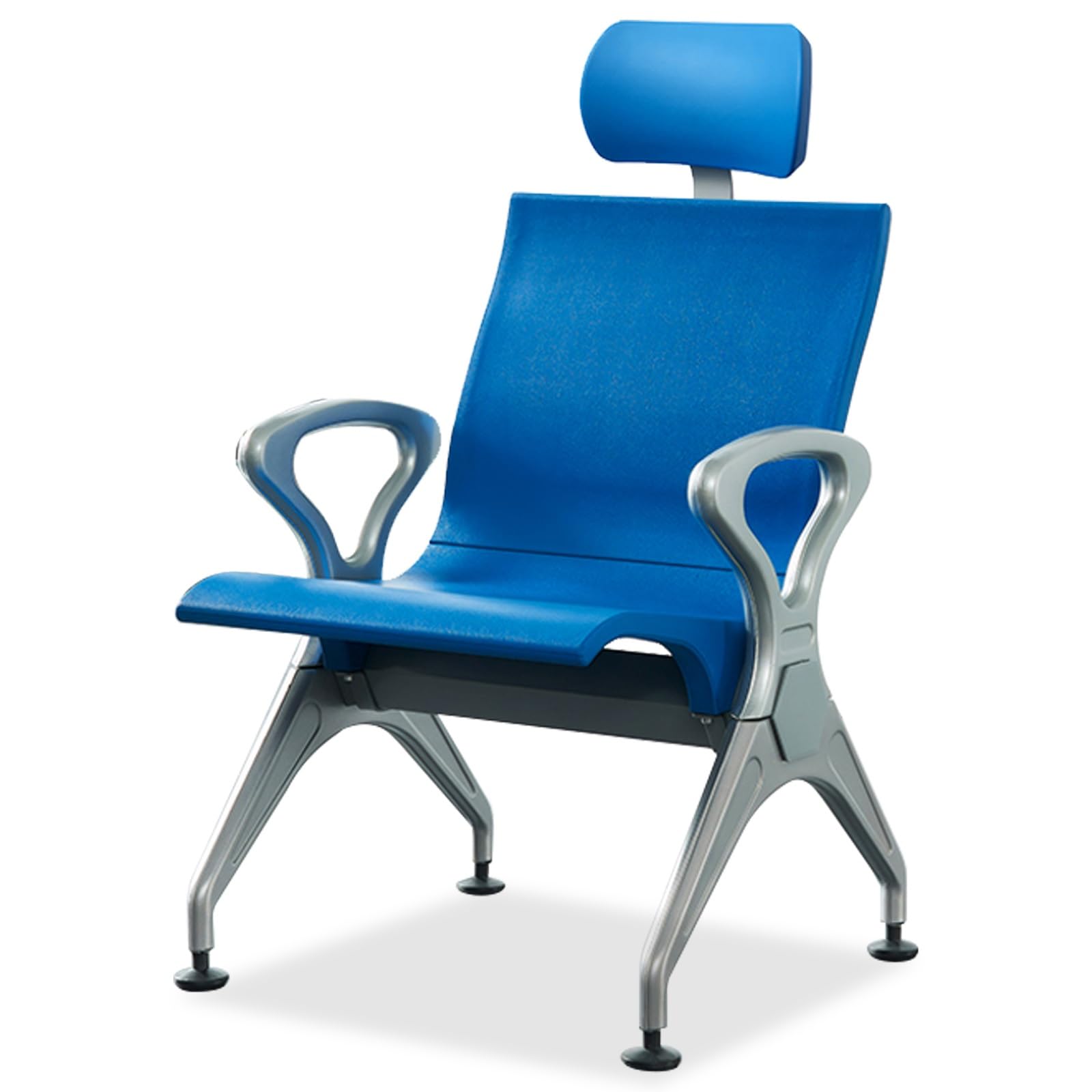 SnamicE Blue Waiting Room Bench Office Reception Chairs with Arms & Headrest NonSlip Foot s Ideal for Airports Banks Hospitals and Salons,Blue