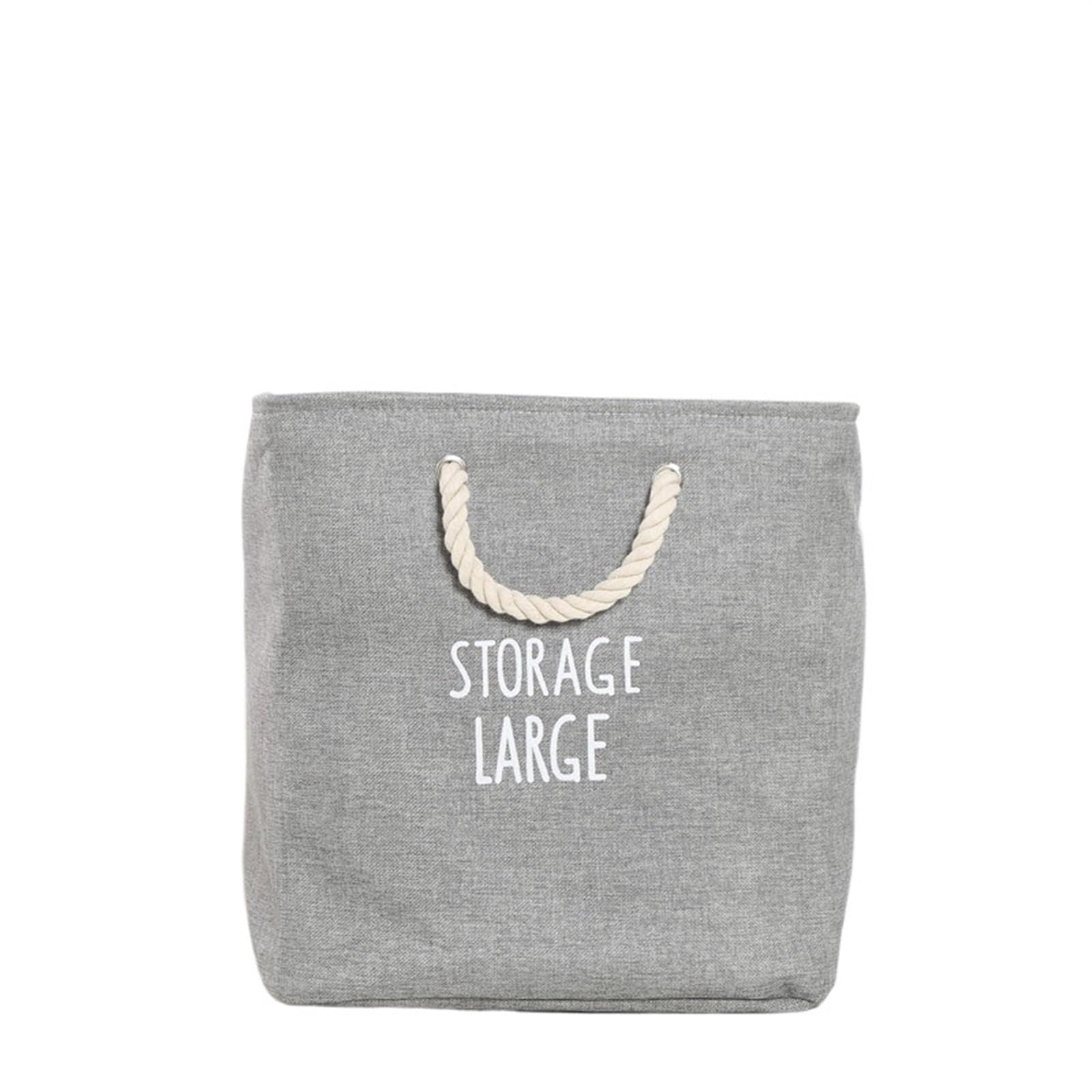MFESFCS Collapsible Storage Box Large Foldable Storage Bin with Handles Collapsible Organizer Sturdy Fabric Clothes Basket(Grey)