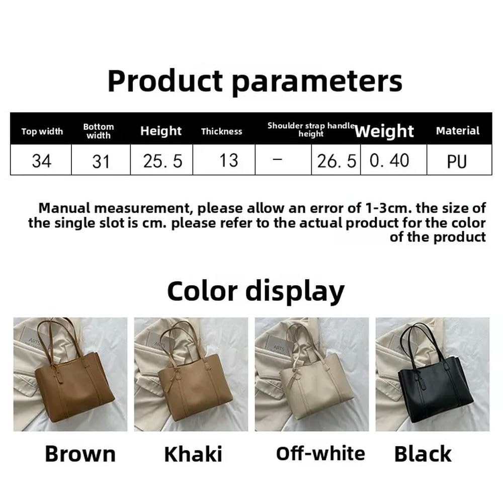 DYRBF - Bolsa de mano de piel sintética suave para mujer, bolsa de hombro de gran capacidad con cremallera superior, bolsa de trabajo ligera para laptop de 14 pulgadas, bolsa con bolsillos para viajes
