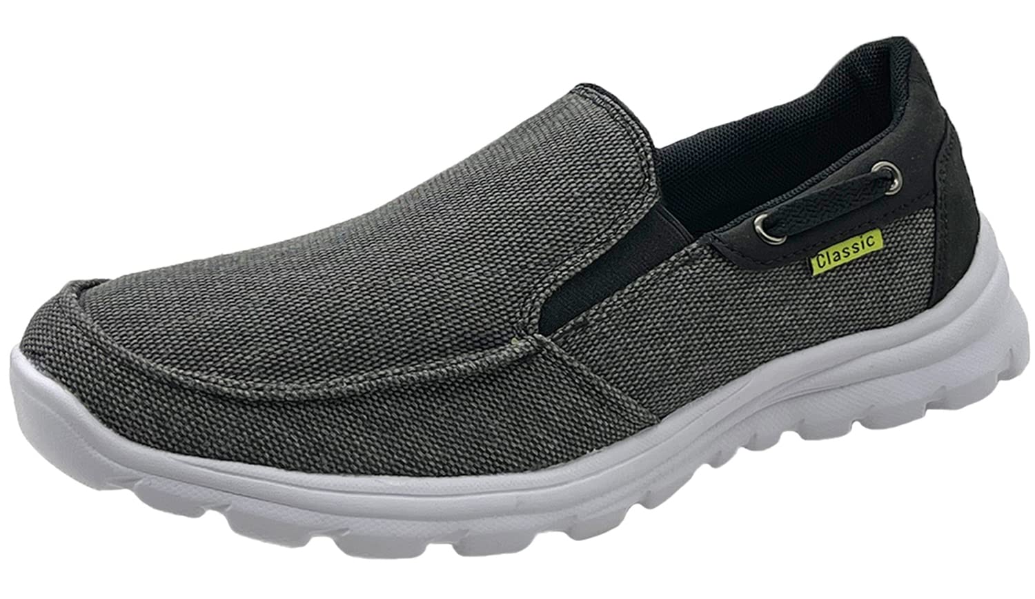 ChayChax Scarpe da Barca Uomo Comode Scarpe da Ginnastica Basse Slip On Loafer Mocassini Leggera Canvas Sneaker