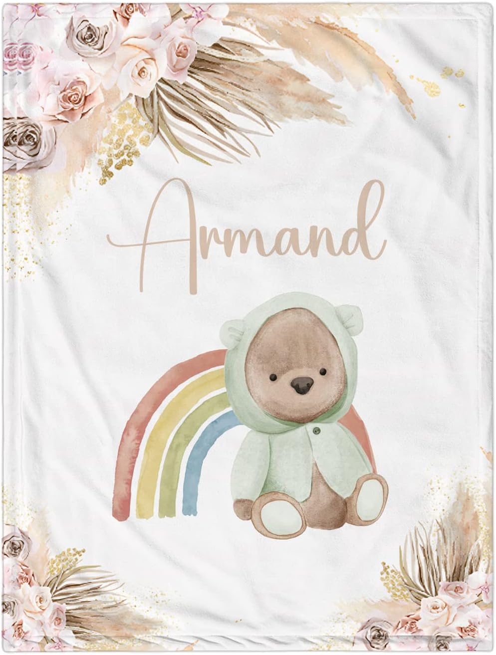UJDUYSD Personalized Baby Blanket for Boys, Custom Baby