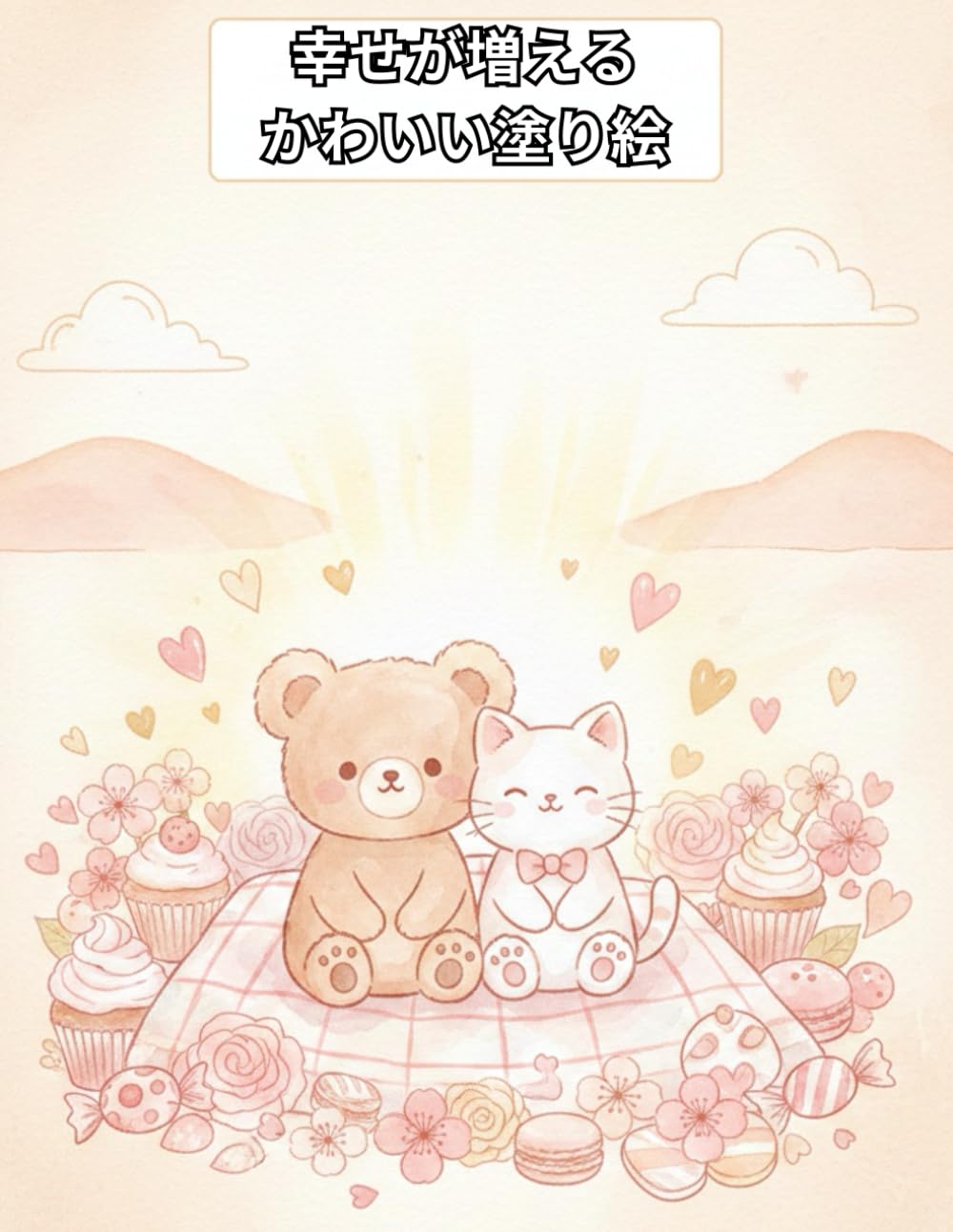 幸せが増えるかわいい塗り絵: 初心者OK
