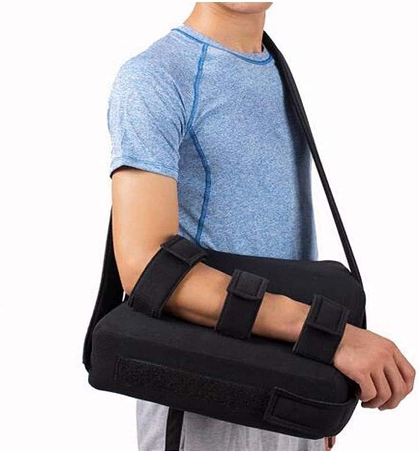 Soportes de Brazo portátiles, Cabestrillo de Hombro Derecho/Izquierdo Universal con Almohada de abducción y eslingas de Manguito rotador de Bola de Ejercicio Soporte inmovilizador