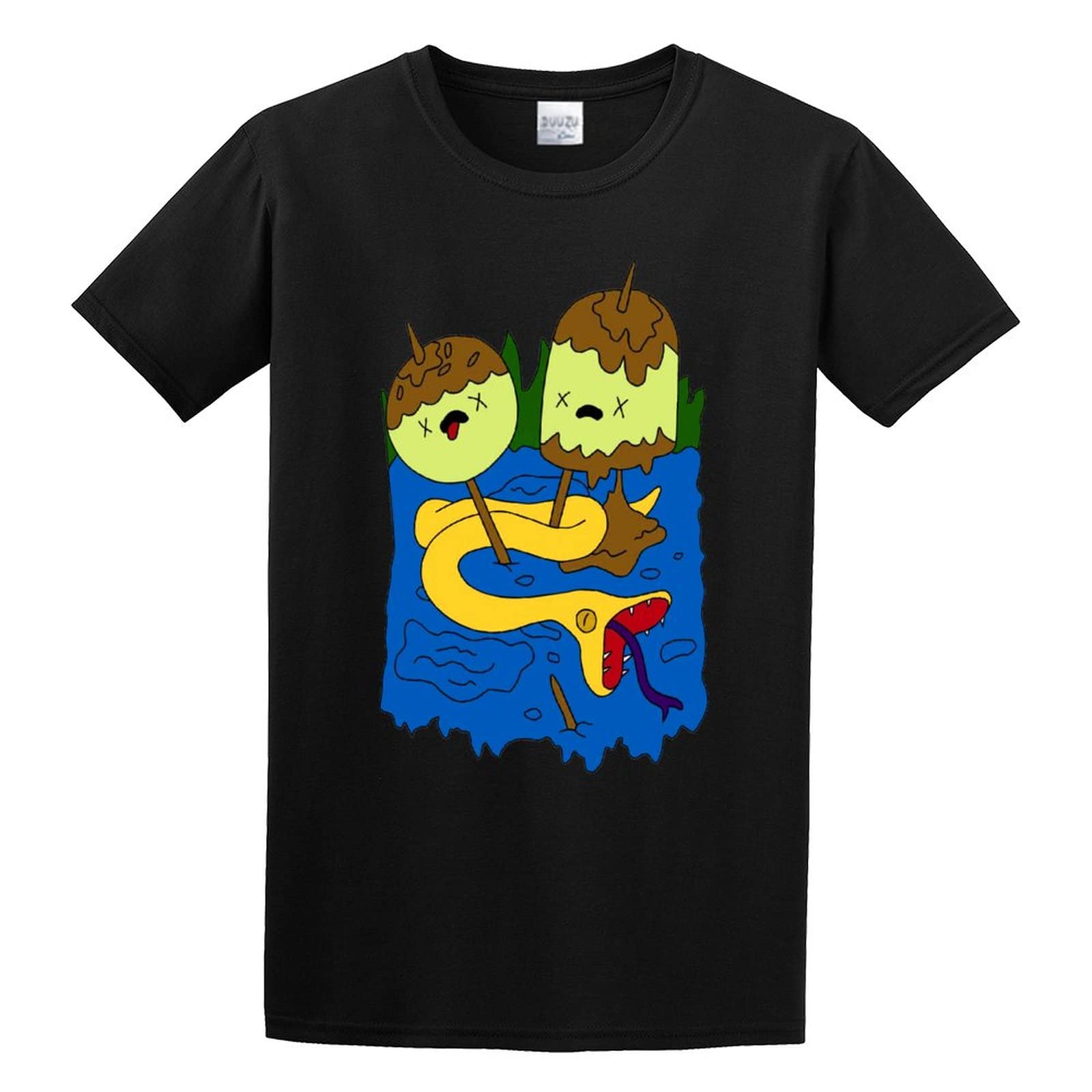 Men's T Shirt Princess Bubblegum Rock Adventure Time Gift Finn and Jake Funny Marceline Gift Carefully Designed Black S