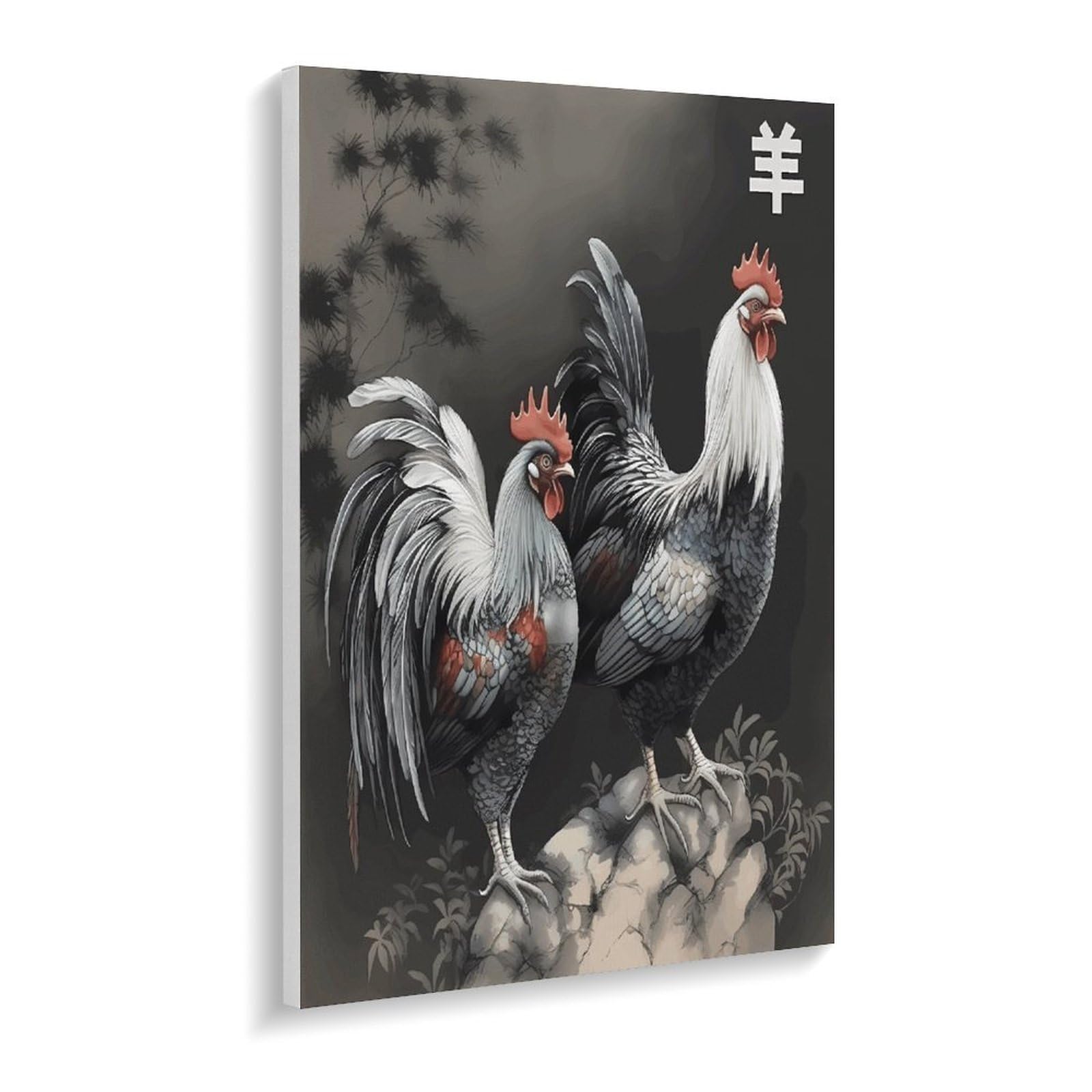 LPAGBCNU Malen-nach-Zahlen-Set mit Hahn-Muster, für Erwachsene, Anfänger, Erwachsene, Malen nach Zahlen, Kits auf Leinwand, DIY-Acryl-Ölfarben, Gemälde mit Pinseln für Geschenk, Heimdekoration