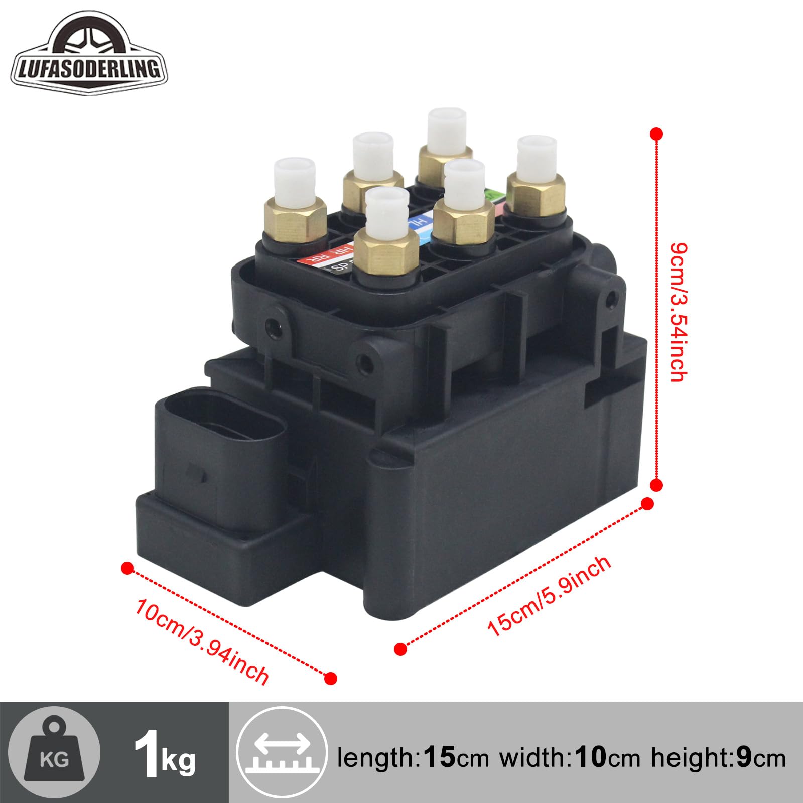 7L0698014 bloque de válvula suspensión neumática Compatible con Audi Q7 Para Porsche Cayenne Compatible Para VW Touareg 7L8616007A 7L8616007E 95835890300 95535890300 7L0698014