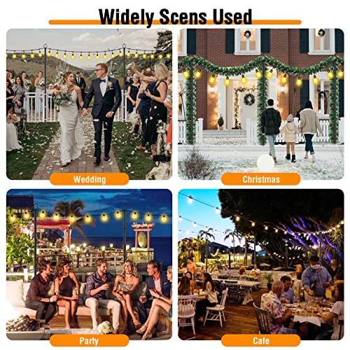 Ailbton 2 Pack 10Ft String Light Poles,Light Poles For Outside Lights,Outdoor With Fence Brackets Hanging Lights,Metal Stand Deck Patio Backyard #TOP6