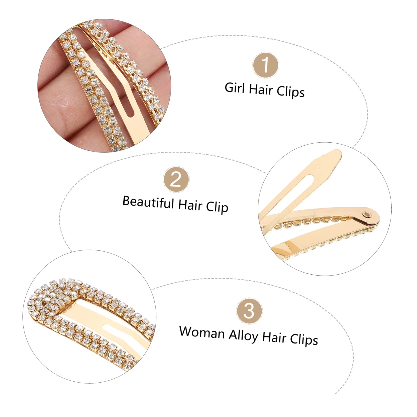 FOMIYES 50stücke Snap Haarnadeln Mit Strass Für Damen Elegante Haarspangen Für Hochzeiten Partys Und Alltag Vielseitig Einsetzbar Und Passend Zu Jedem Haarschnitt Und Outfit