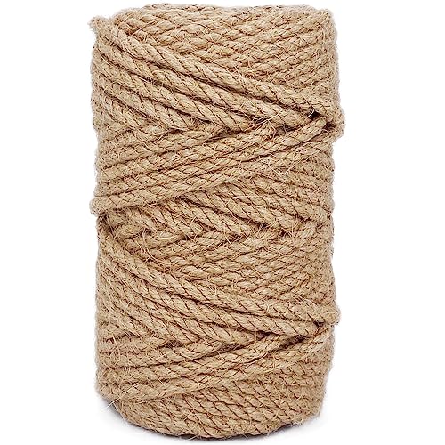Leecogo 4.5mm Jute Rope 100 Feet Natural Craft
