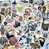 50-Piece Gothic Dark Academia Sticker Pack – Vintage Spooky Medieval, Occult, Supernatural, Witchcraft Goth...