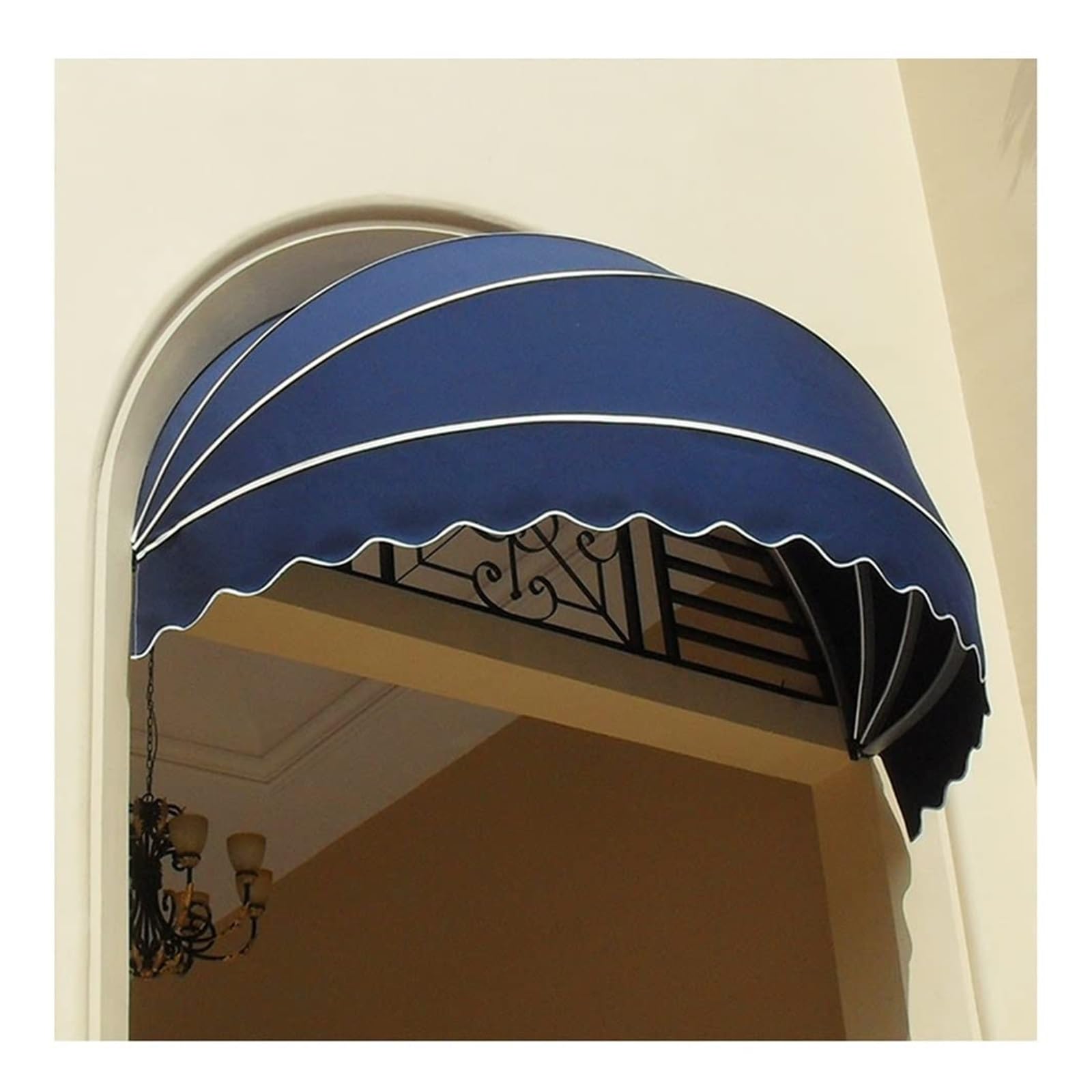 Auvent pliable aluminium galvanisé durable pour protection de terrasse balcon et patio extérieur