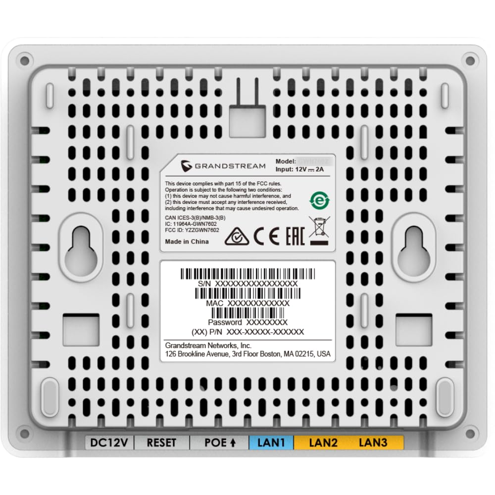 Grandstream Networks Gwn7603 Punto Accesso Wlan 867 Mbit/s Bianco Supporto Power Over Ethernet [poe] (wavE-2 WI-Fi - Access Point - - Wlan - Warranty