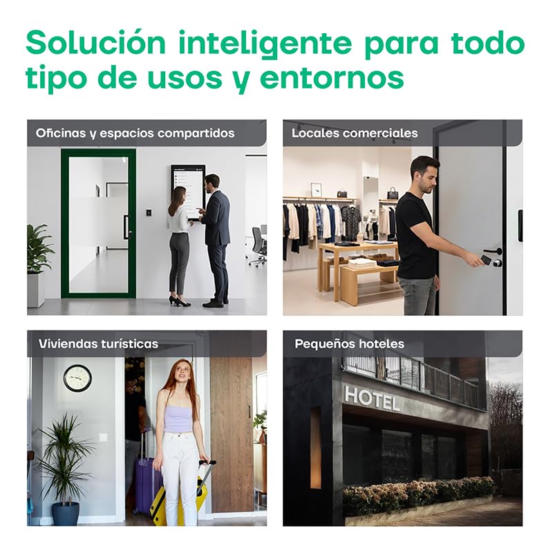 Arregui CYCLO + BRIDGE Cerradura Electrónica con App Móvil y Tarjeta RFID | Control desde Smartphone | Ideal Oficinas y Locales | Seguridad IP65 sin Llave | Control Remoto Compatible Google y Alexa