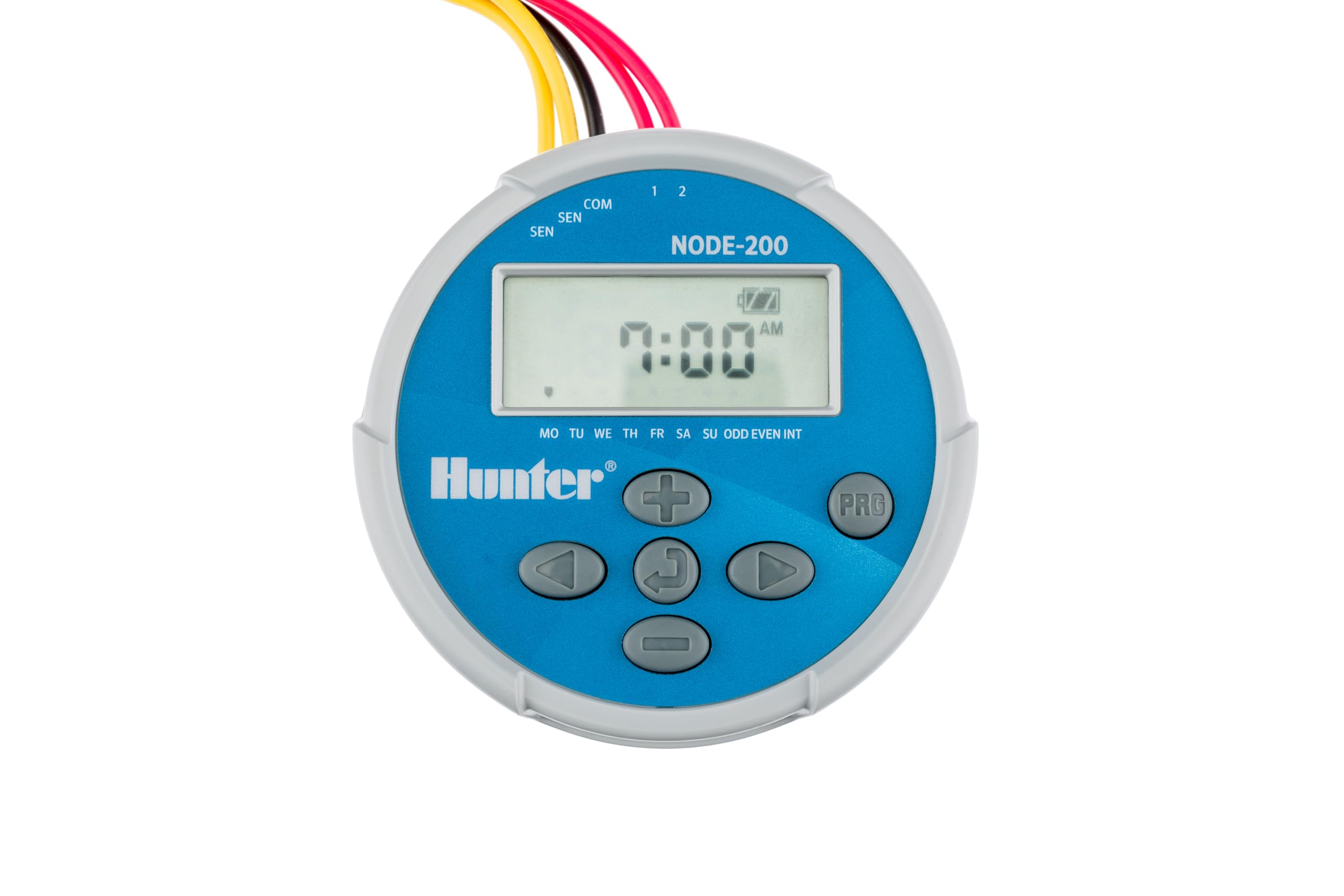 Hunter NODE-200 Battery Operated Sprinkler Timer, 2 Zone Waterproof Irrigation Controller for Valve Boxes, Easy Programming (Solenoid Not Included)