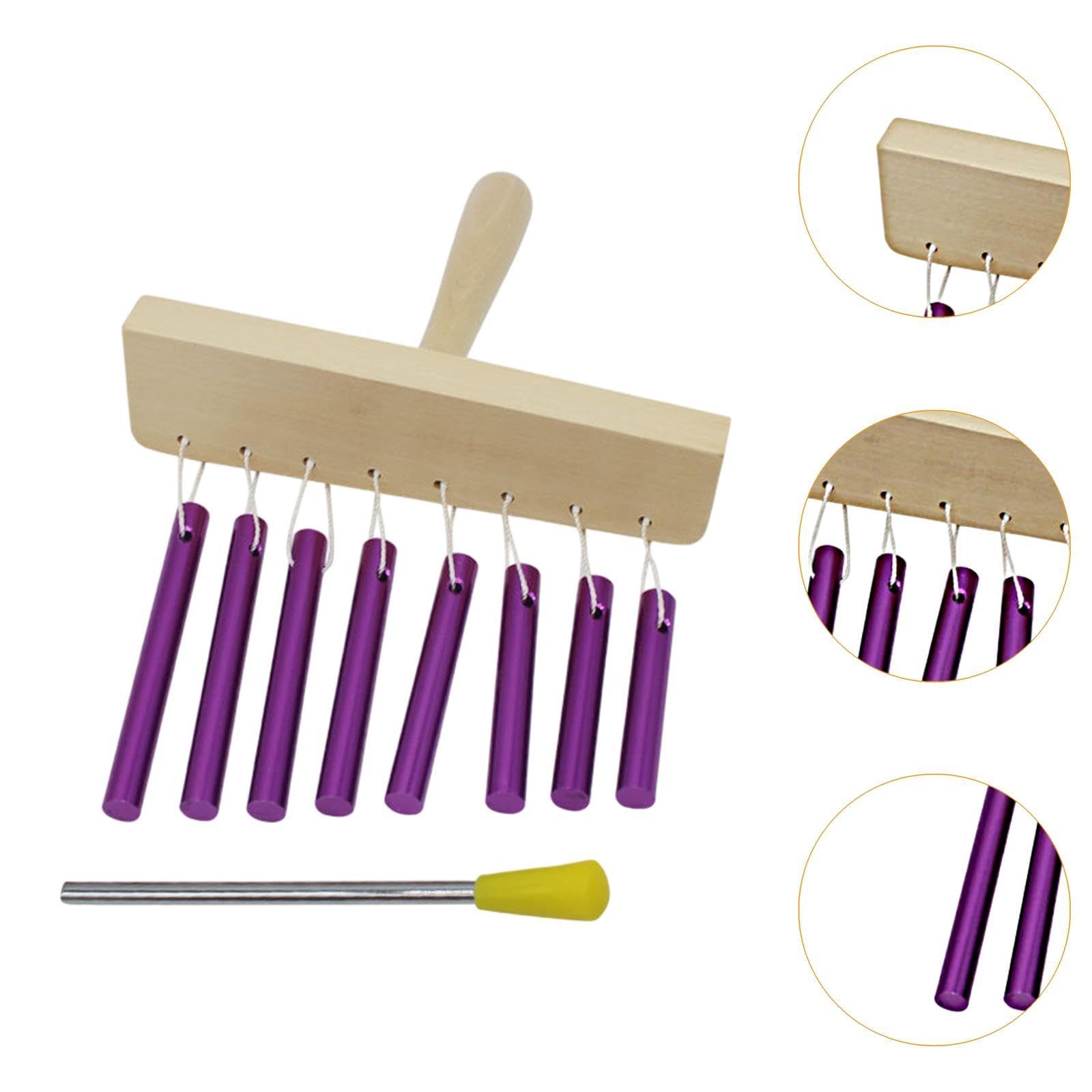 Carillon éolien Portable pour Bureau, Outil Pédagogique pour Le Bureau et La Maison, Violet