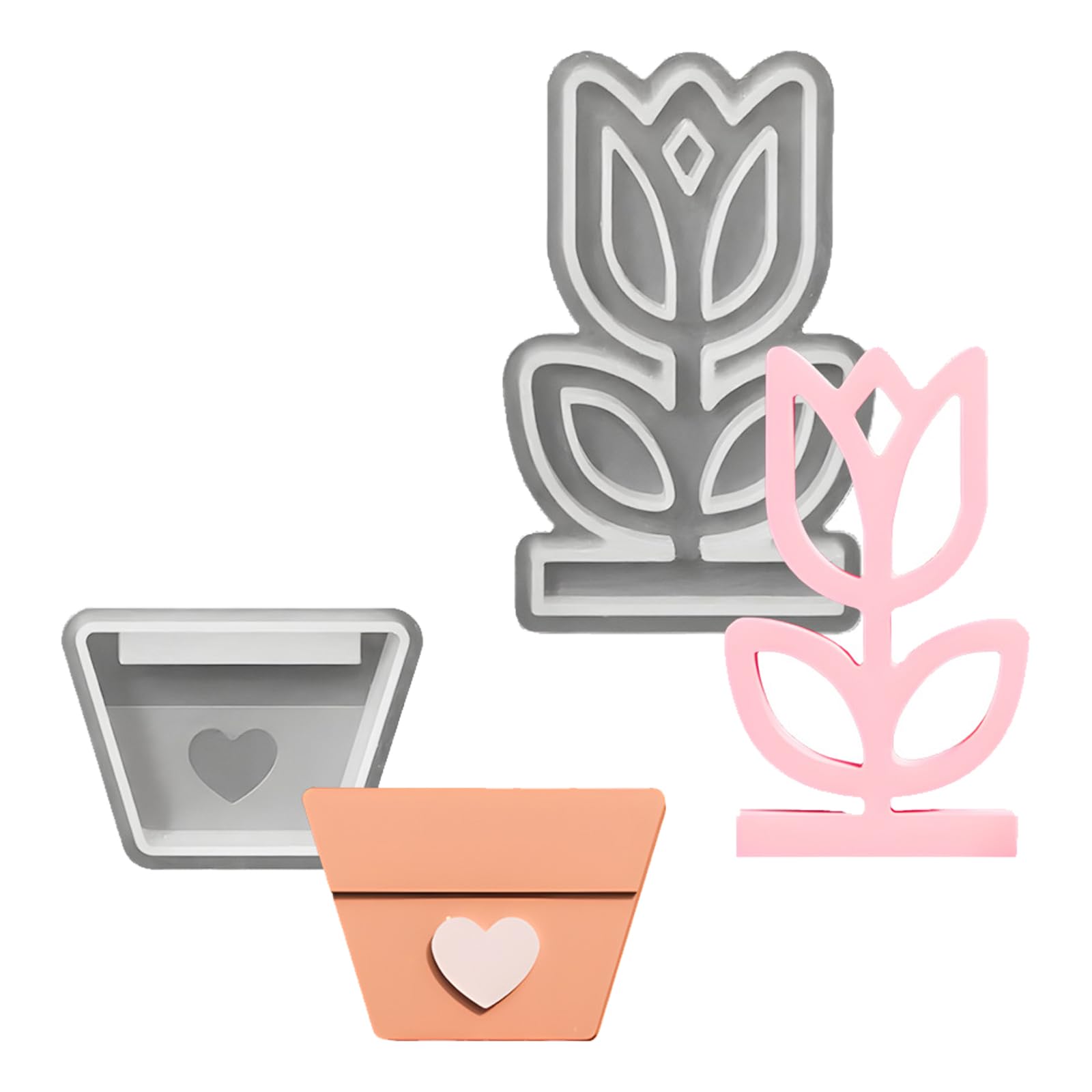 Yhplxyuus Recyclable Silicone Cast Set for Creating Blossomy Bowls Waxlights Soaps and Home Garnishes Artisanal Flower Container Silicone Cast