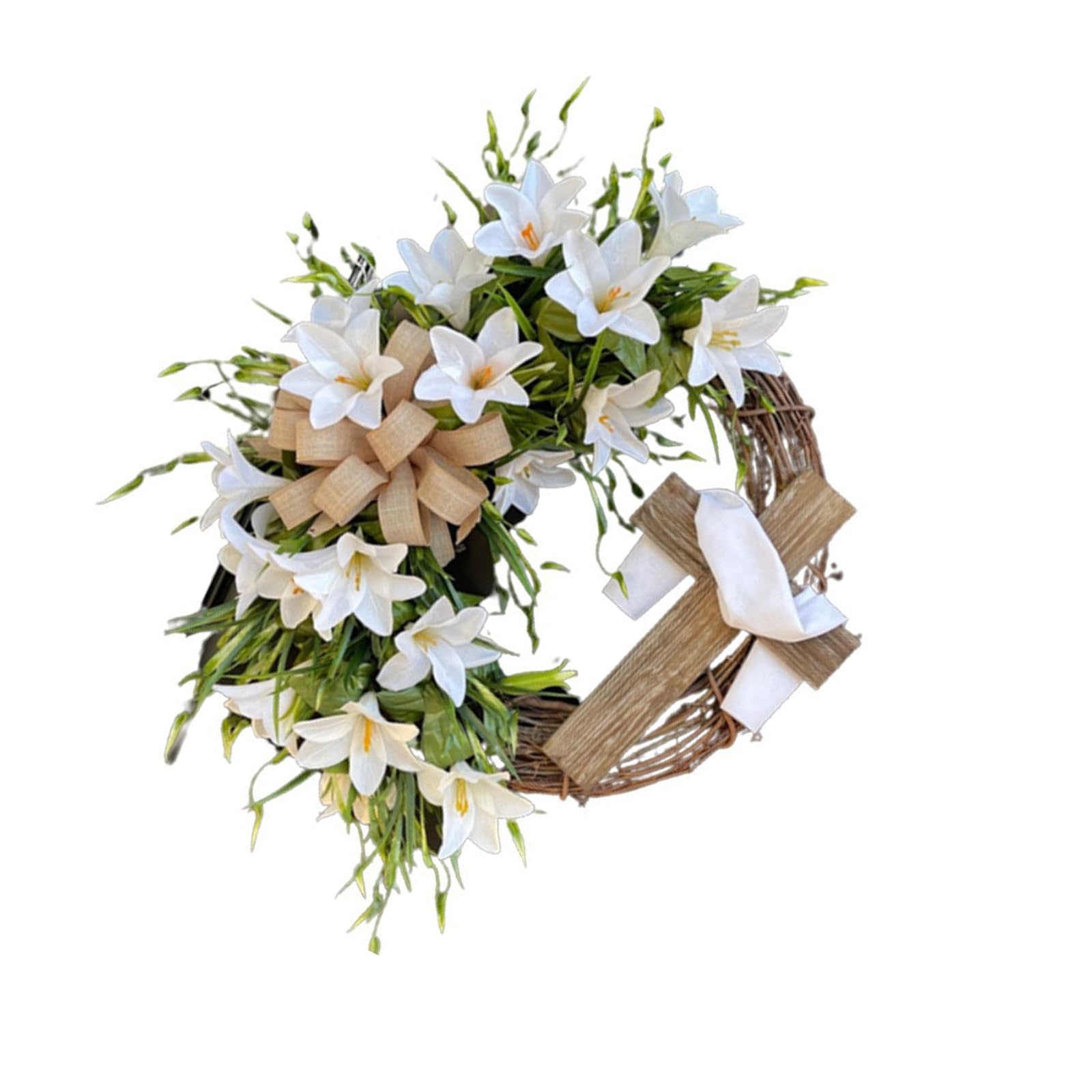 our fave Wreath with Symbol Design Handcrafted and Polyester Ornament for Door Wall Seasonal Celebration Door Wall Decoration Seasonal Celebration with Symbols