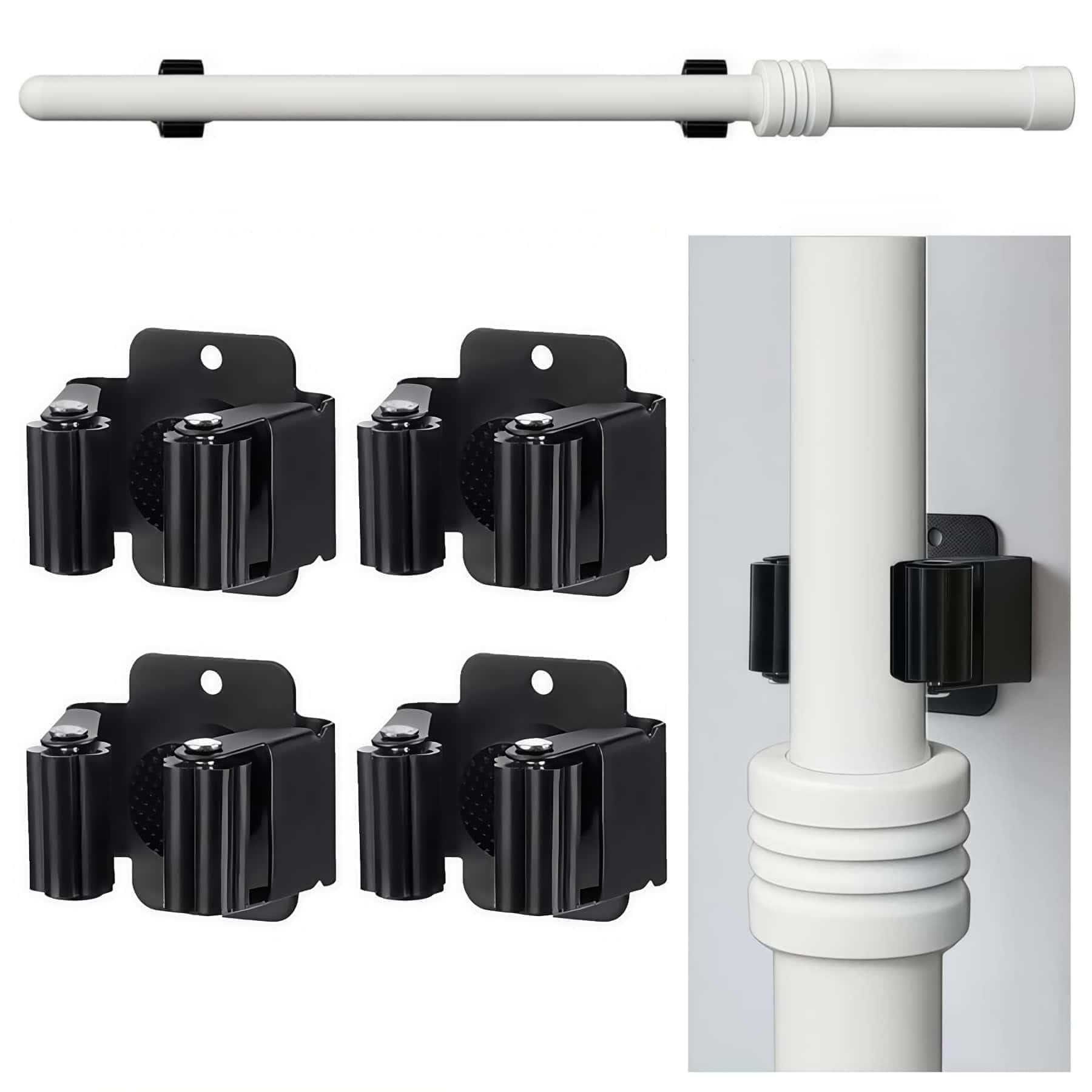 Adjustable Lightsaber Wall Mount Vertical Display Stand Horizontal Light Saber Holder for Star Wars Lightsabers Luke Skywalker lightsaber Darth Vader lightsaber Ludosport lightsaber (Black 4pcs)